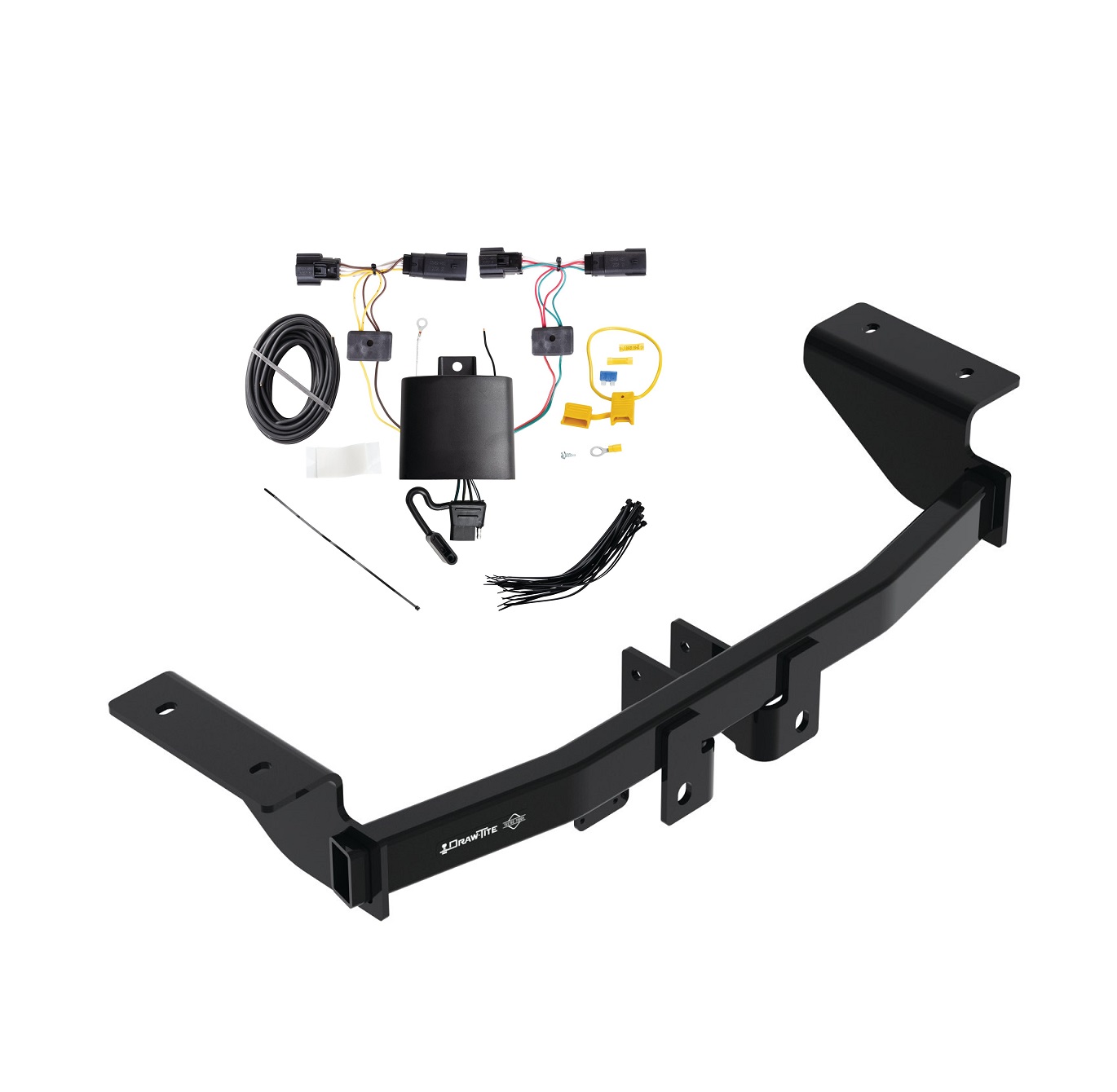 2021-2023 Ford Mustang Mach-E Draw-tite Hidden Hitch Completely Hidden Trailer Hitch 2 Inch Removable Receiver Bundle w/ Plug-n-Play T-One Wiring Harness thumbnail 0