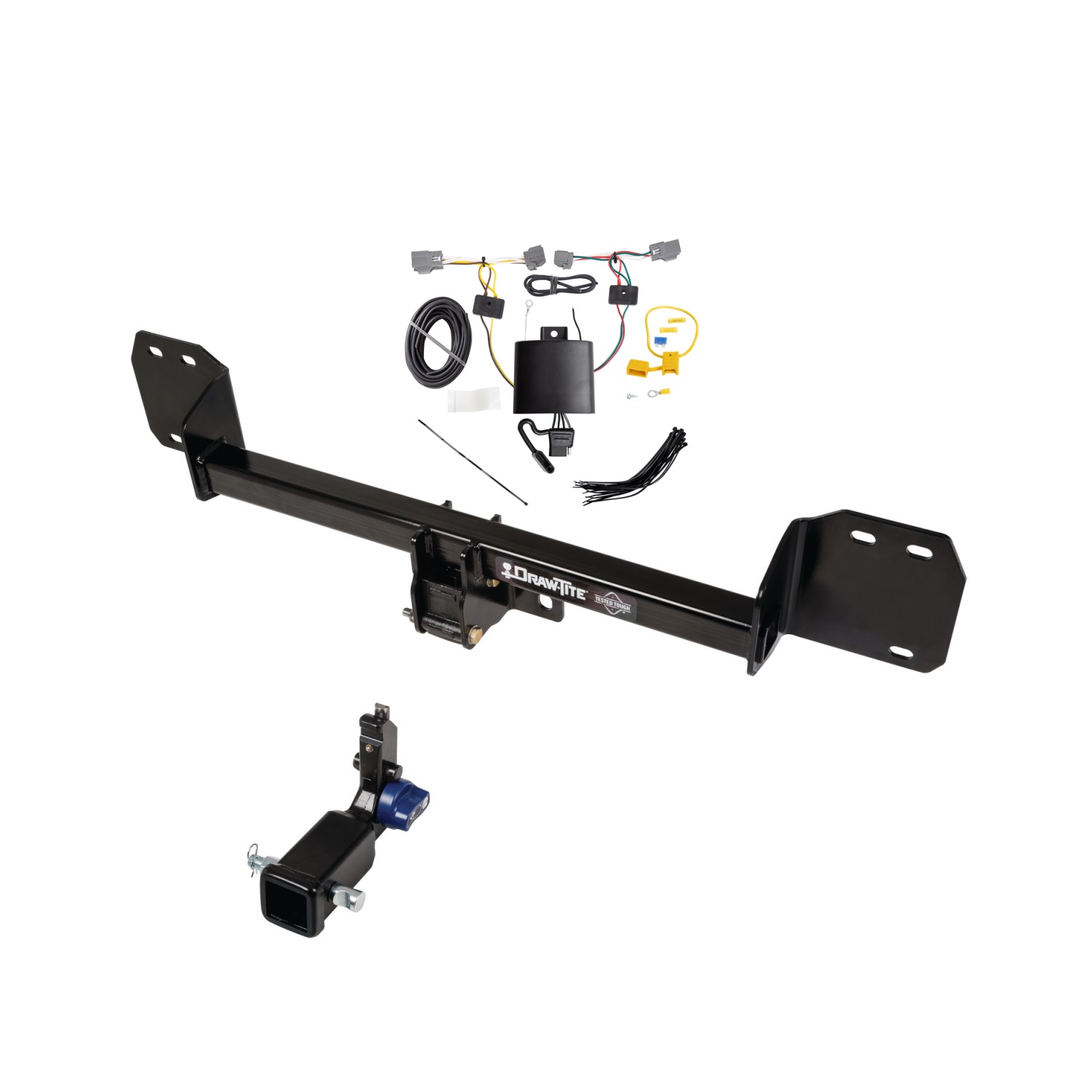 2016-2024 Volvo XC90 Draw-Tite Hidden Hitch Completely Hidden Trailer Hitch 2 Inch Removable Receiver Bundle w/ Plug-n-Play T-One Wiring Harness thumbnail 0