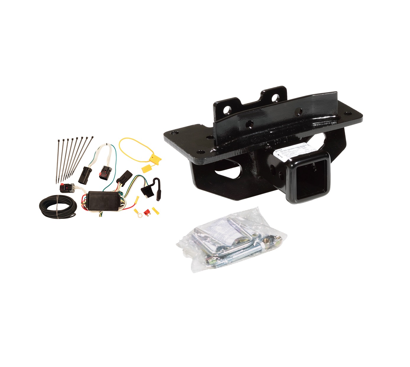 2004-2006 Dodge Durango Draw-tite Class 4 Trailer Hitch, 2 Inch Square Receiver Bundle w/ Plug-n-Play T-One Wiring Harness 75162 thumbnail 0
