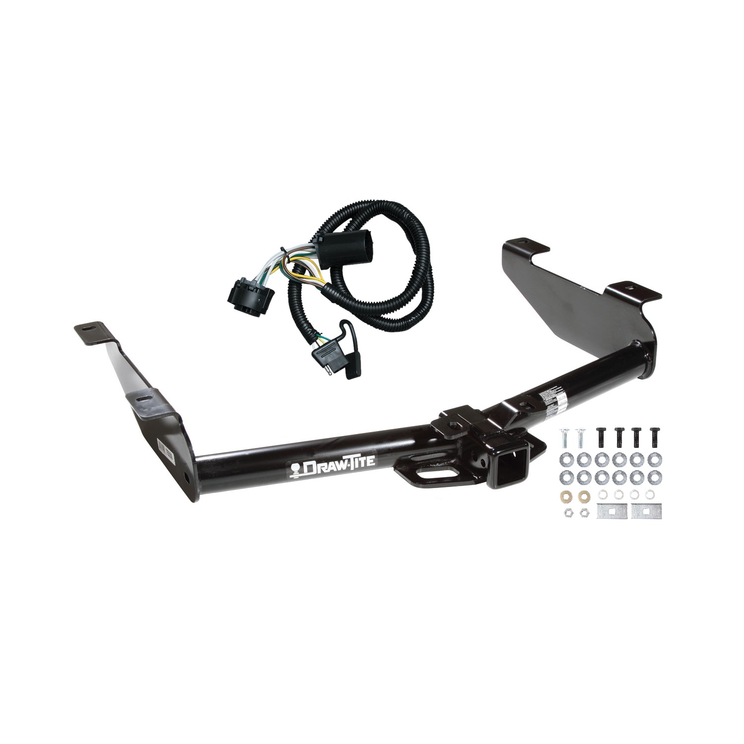 2007-2010 GMC Sierra 3500 HD Draw-tite Class 4 Trailer Hitch, 2 Inch Square Receiver Bundle w/ Plug-n-Play T-One Wiring Harness thumbnail 0