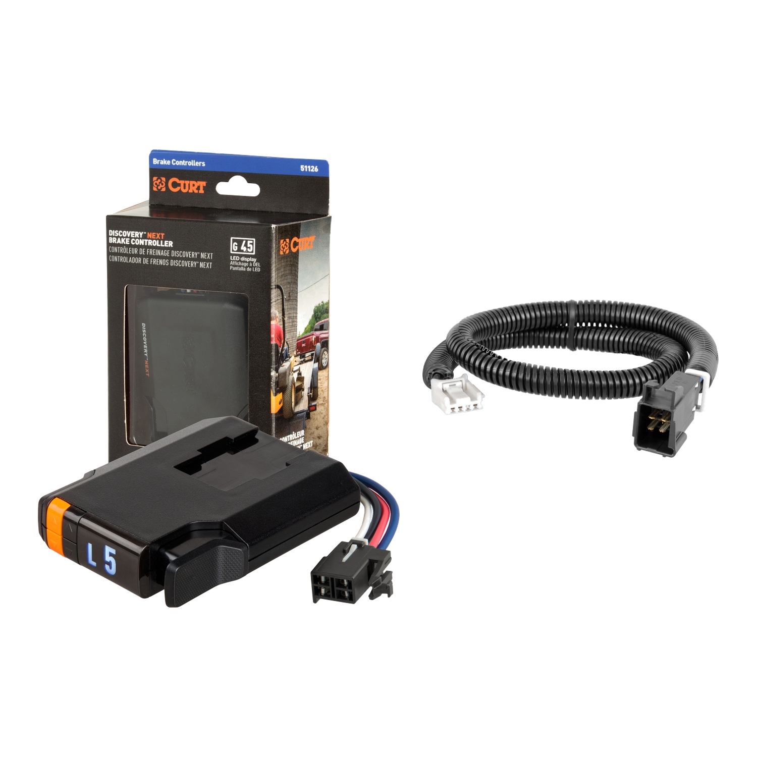 2025-2025 Mazda CX-70  CURT Discovery NEXT Time-Delay Trailer Brake Controller for 1-4 Axles #51126 thumbnail 0