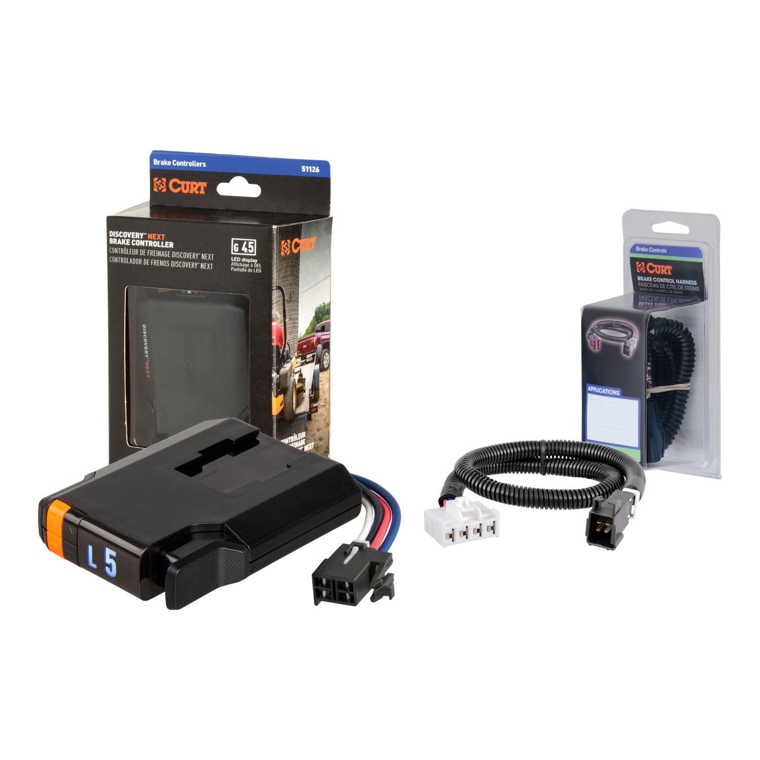 2007-2009 Chrysler Aspen  CURT Discovery NEXT Time-Delay Trailer Brake Controller for 1-4 Axles #51126 thumbnail 0