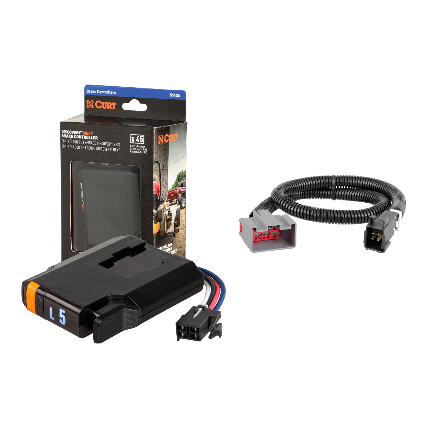 2018-2020 Ford Expedition  CURT Discovery NEXT Time-Delay Trailer Brake Controller for 1-4 Axles #51126 thumbnail 0