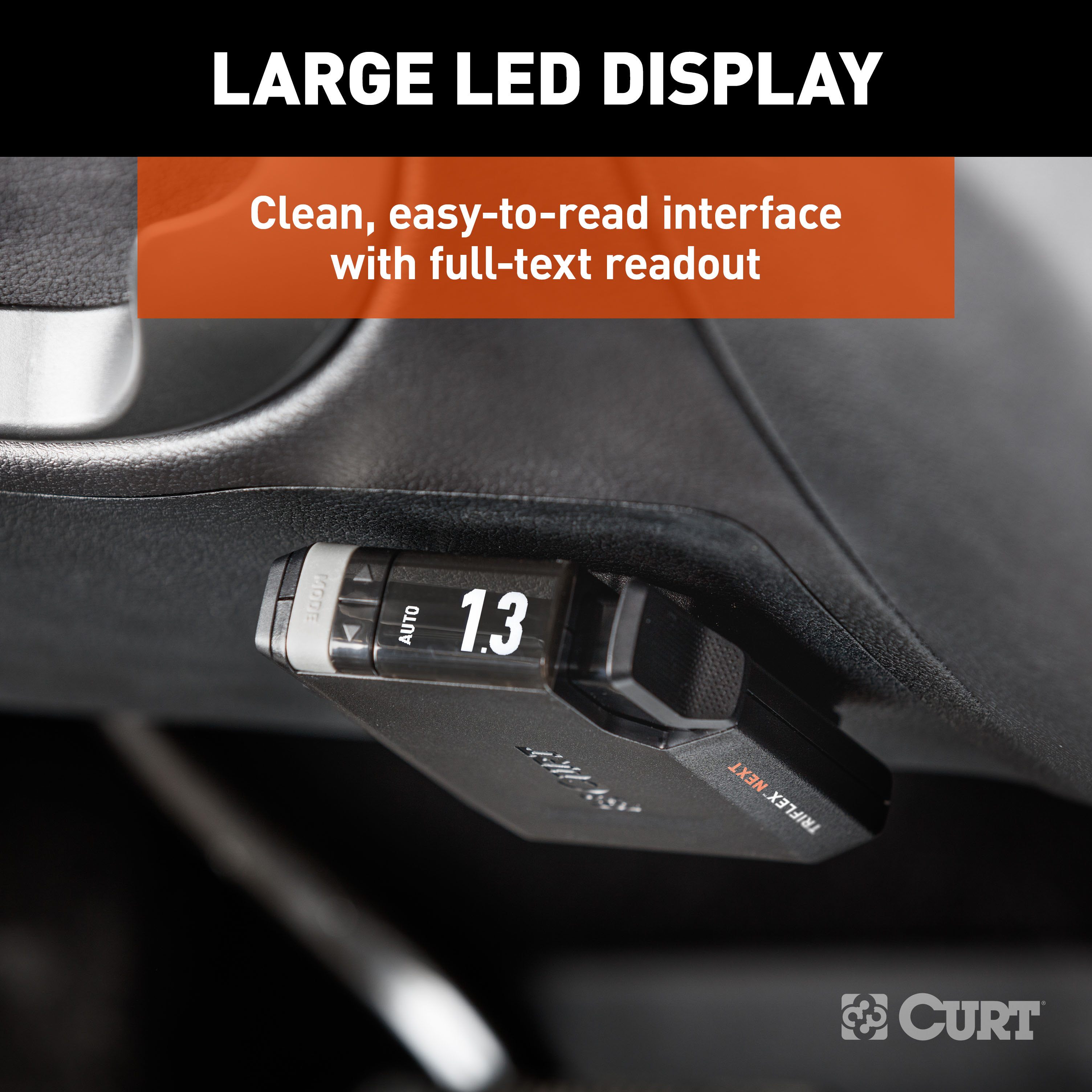 2097-2012 Ford Expedition  CURT TriFlex NEXT Proportional Motion-Sensing Trailer Brake Controller for 1-4 Axles #51146 thumbnail 4