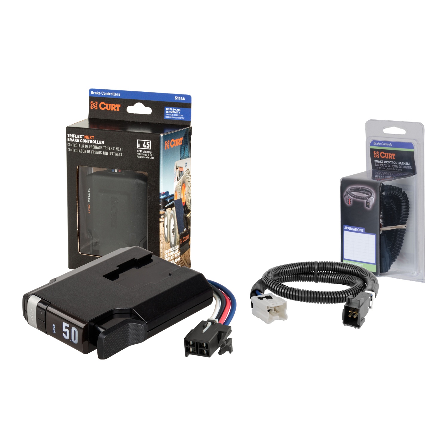 2016-2024 Nissan TITAN XD  CURT TriFlex NEXT Proportional Motion-Sensing Trailer Brake Controller for 1-4 Axles #51146 thumbnail 0