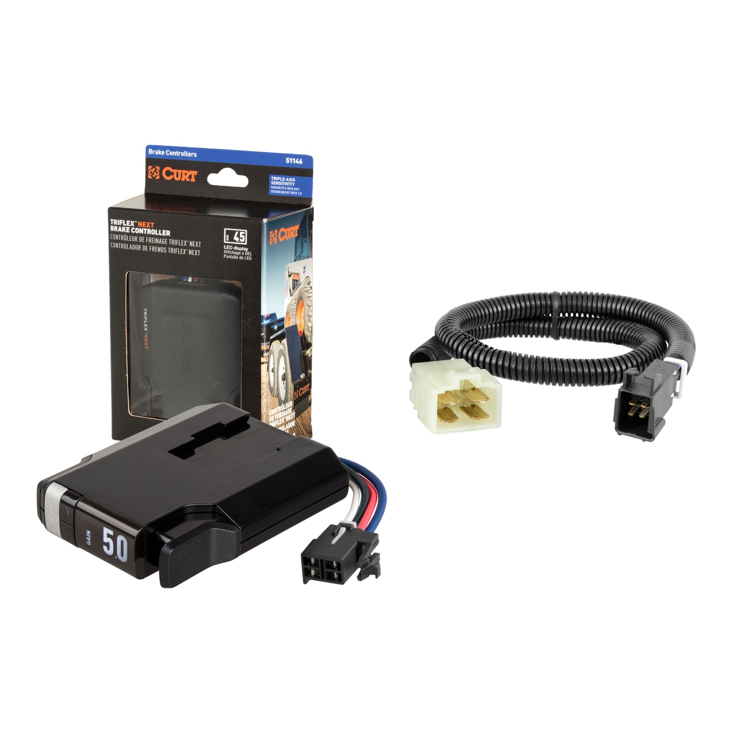 2021-2025 Hyundai Palisade  CURT TriFlex NEXT Proportional Motion-Sensing Trailer Brake Controller for 1-4 Axles #51146 thumbnail 0