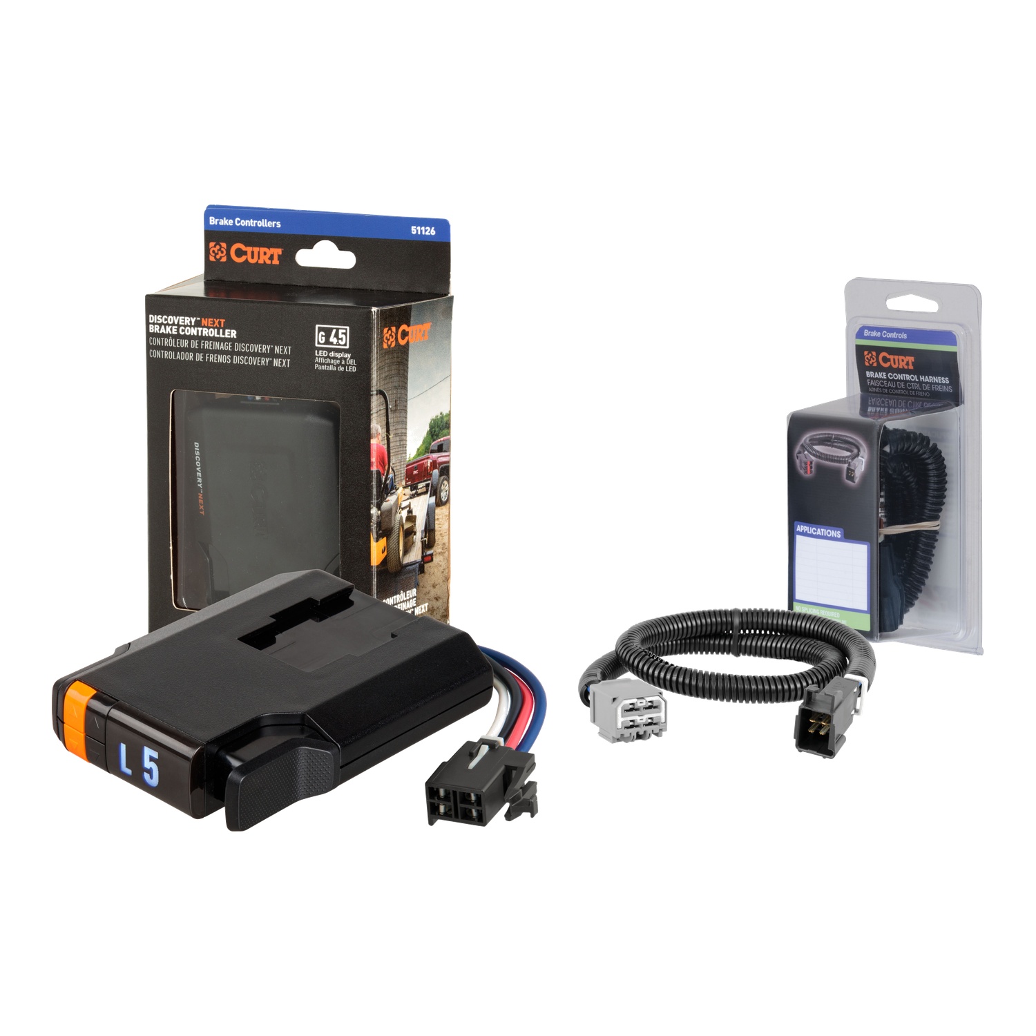 2025-2026 RAM 1500  CURT Discovery NEXT Time-Delay Trailer Brake Controller for 1-4 Axles #51126 thumbnail 0