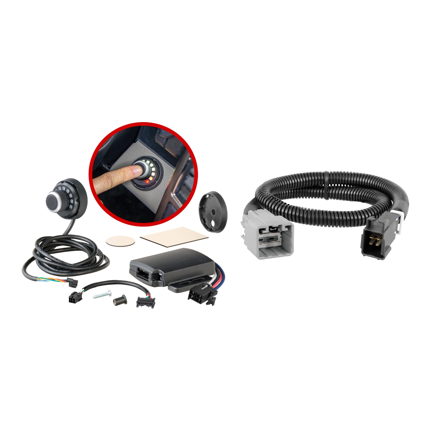 2018-2025 Jeep Wrangler JL, Unlimited (4-door) CURT Venturer NEXT Time-Delay Trailer Brake Controller for 1-3 Axles #51116 thumbnail 0