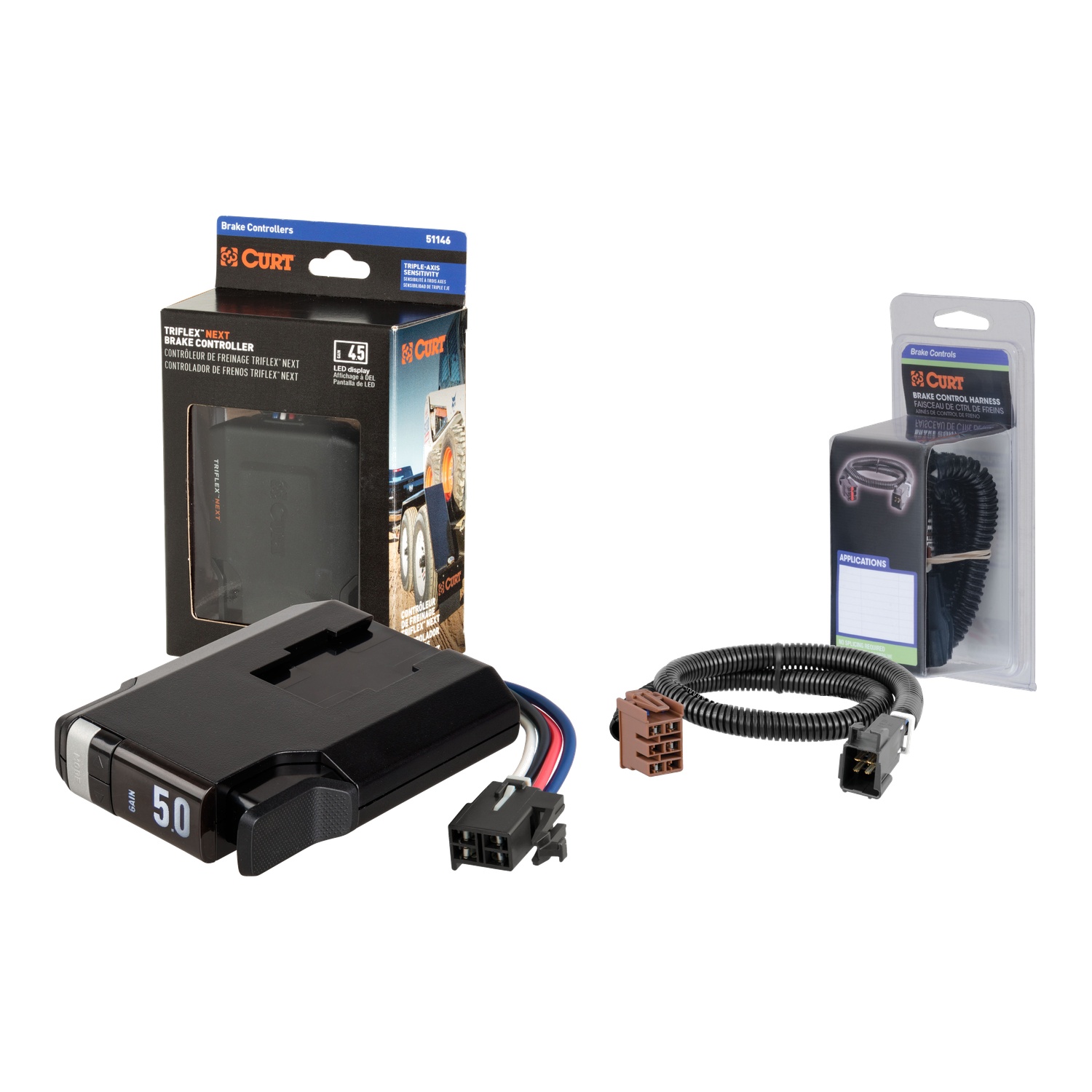 2007-2007 Chevrolet Silverado 1500 Classic  CURT TriFlex NEXT Proportional Motion-Sensing Trailer Brake Controller for 1-4 Axles #51146 thumbnail 0