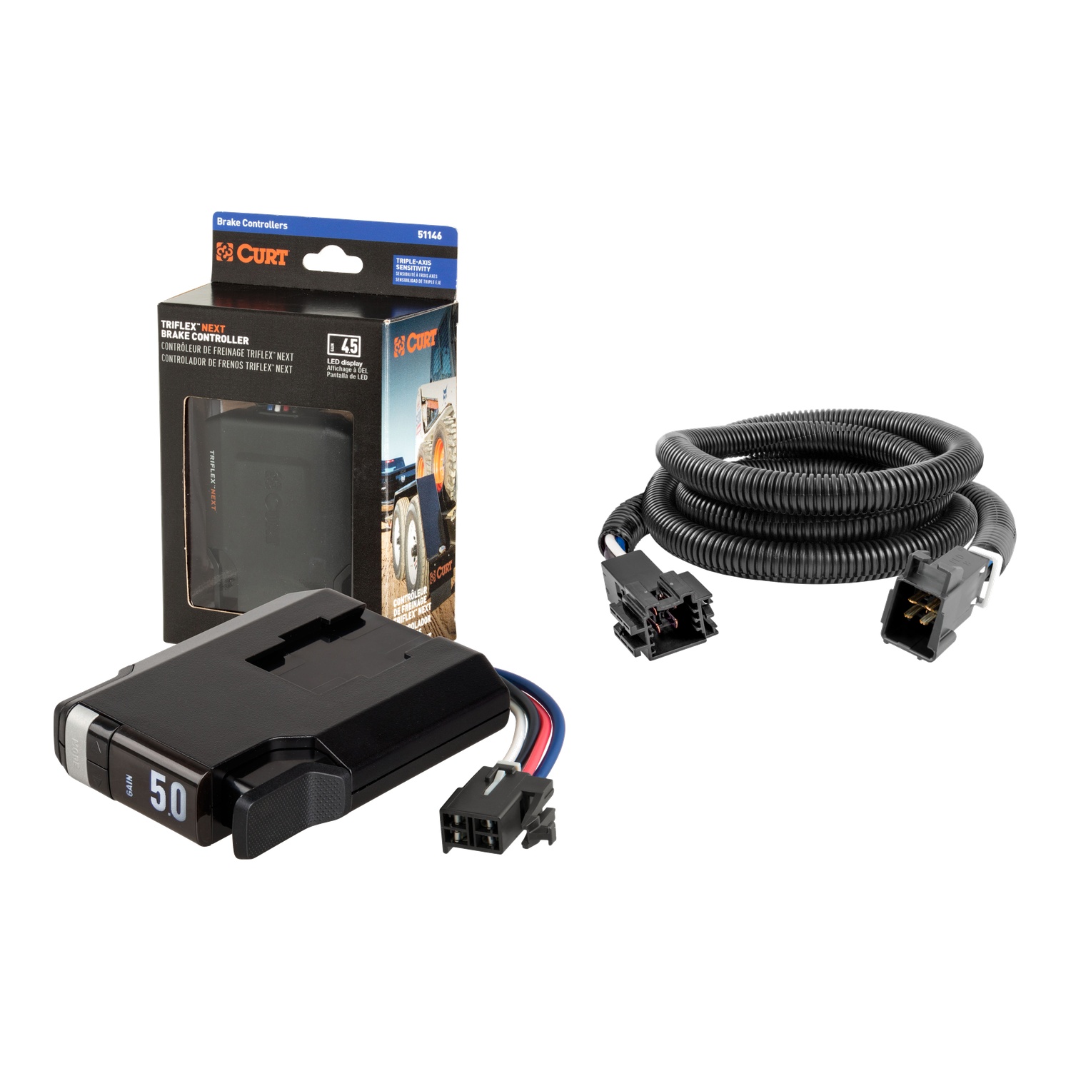 2007-2009 Dodge Sprinter 2500  CURT TriFlex NEXT Proportional Motion-Sensing Trailer Brake Controller for 1-4 Axles #51146 thumbnail 0