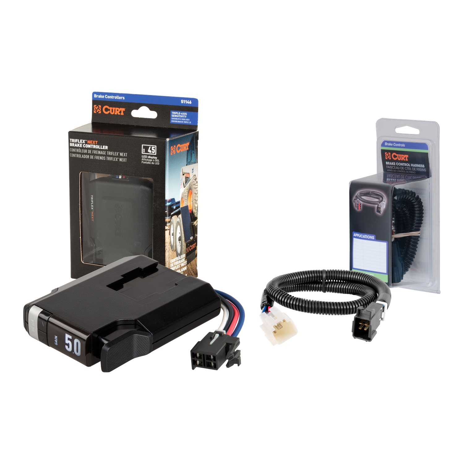 2019-2025 Subaru Ascent  CURT TriFlex NEXT Proportional Motion-Sensing Trailer Brake Controller for 1-4 Axles #51146 thumbnail 0