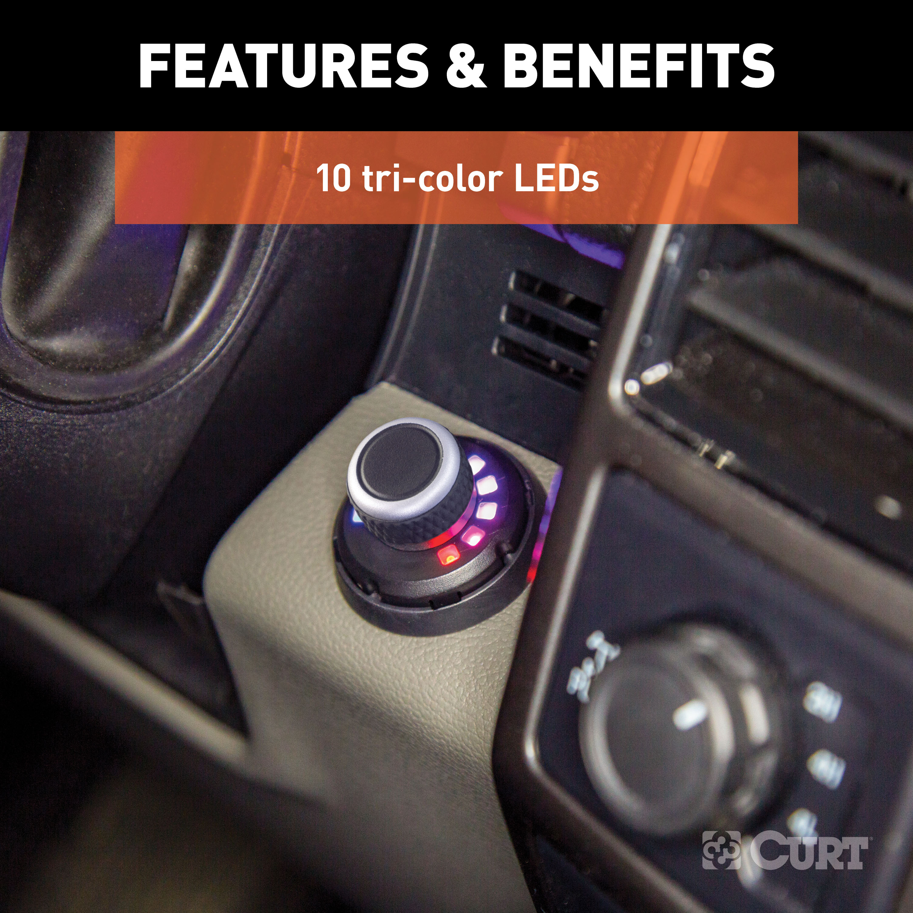 2016-2019 Mercedes-Benz GLE63 AMG with Factory Tow Package CURT Venturer NEXT Time-Delay Trailer Brake Controller for 1-3 Axles #51116 thumbnail 8