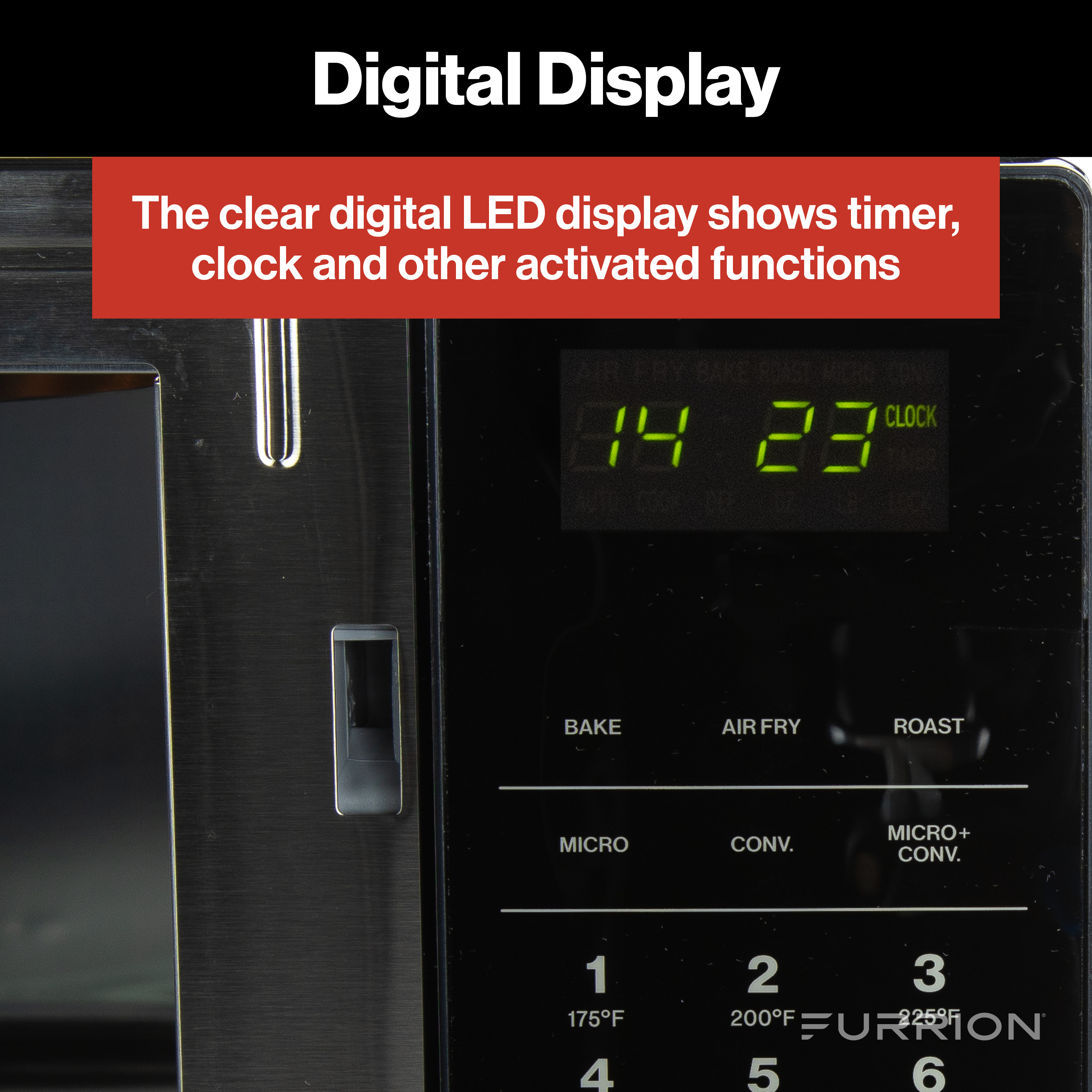 Furrion 0.9 cu. ft. Built-In Convection Microwave Oven with Air Fryer #FMAM09AC-BL thumbnail 5