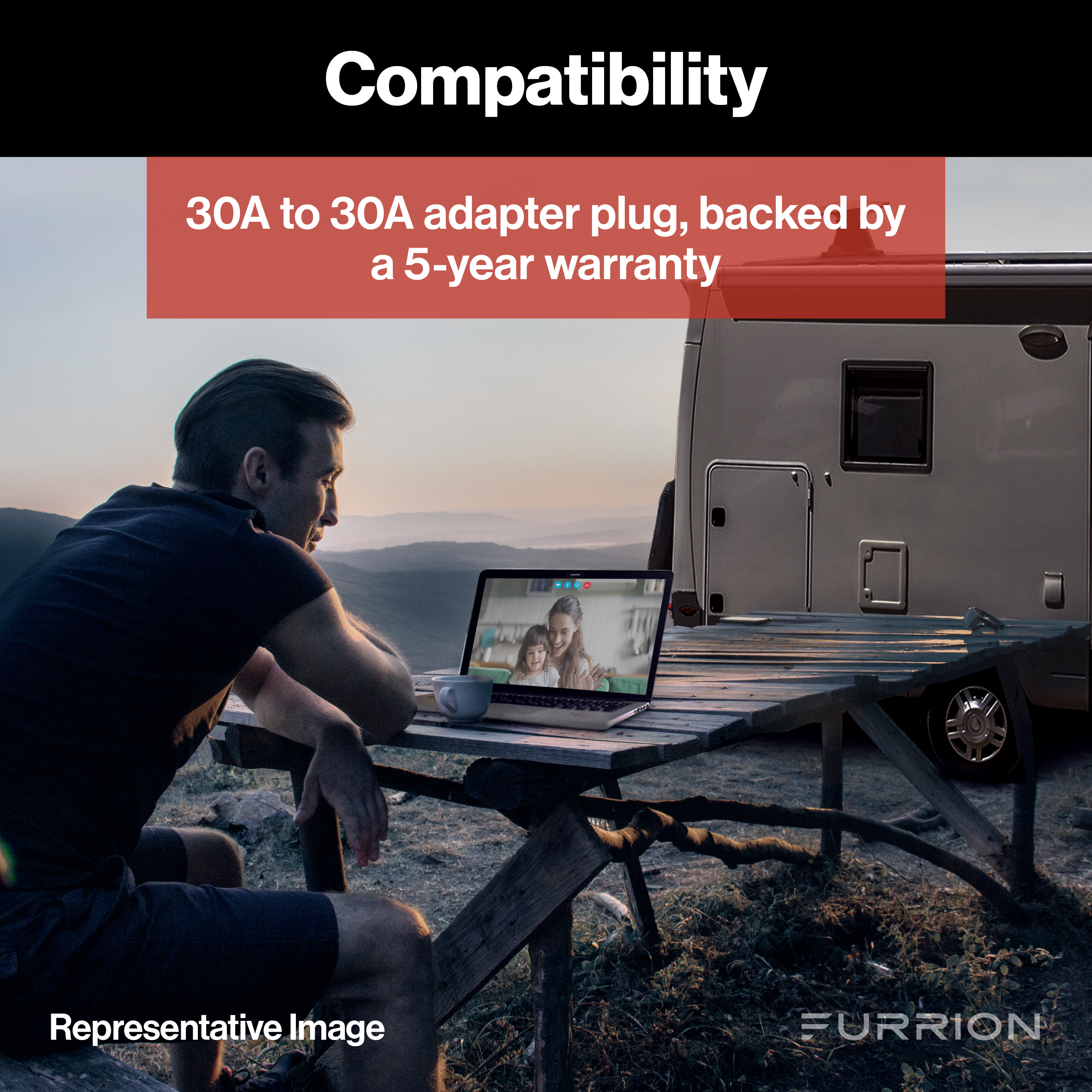 Furrion Adapter Plug - 30A to 30A #F3030AD-RY thumbnail 3