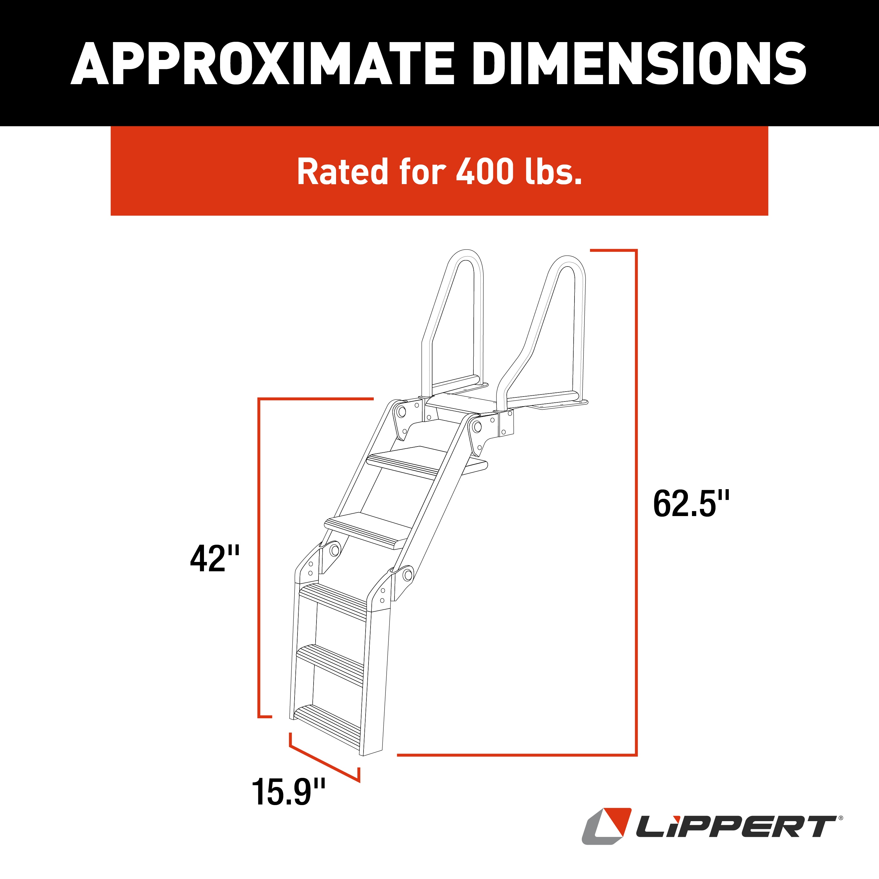 Lippert SureStep Pontoon Boat Ladder #2025041871 thumbnail 1