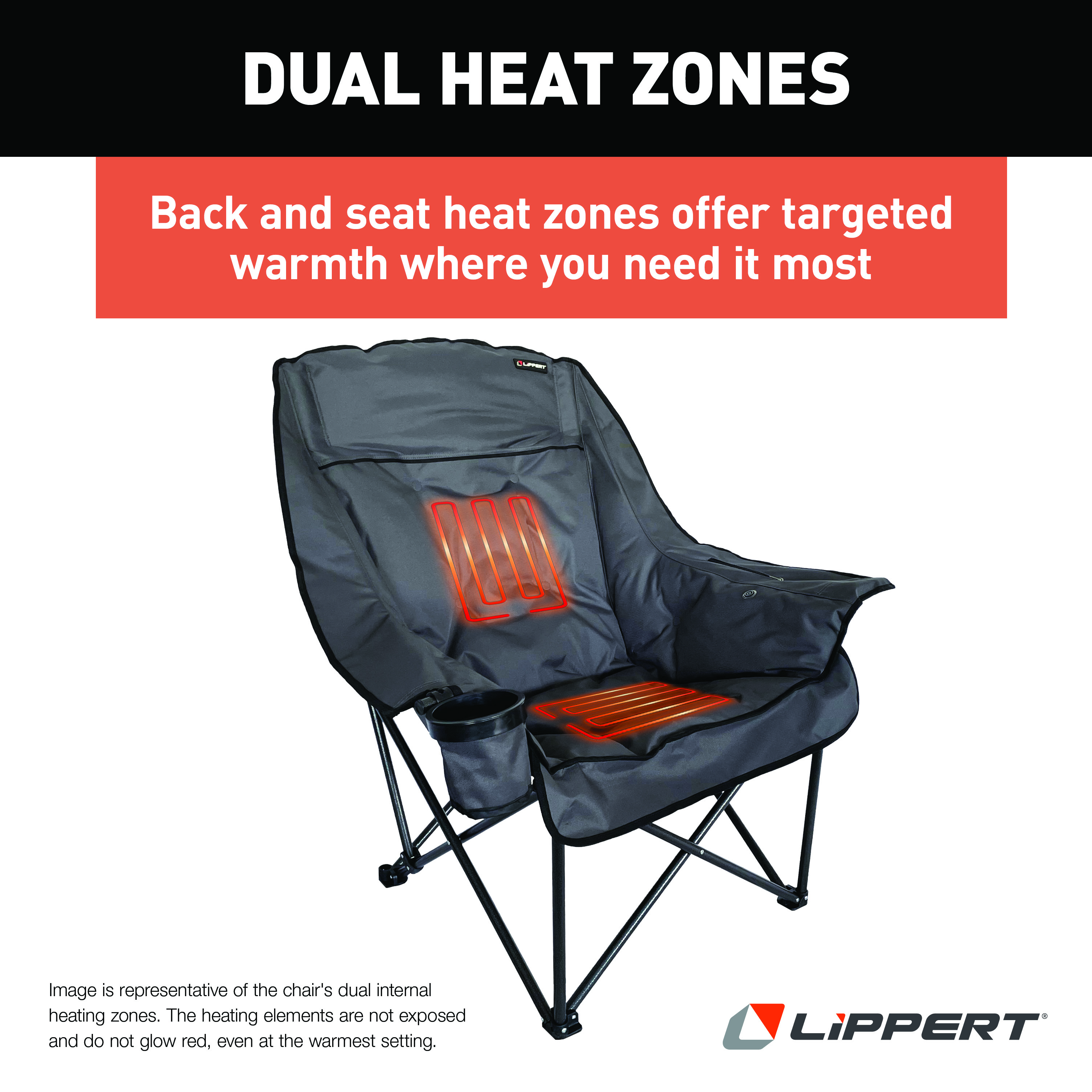 Lippert Big Bear Heated Chair - Dark Grey #2024043334 thumbnail 3