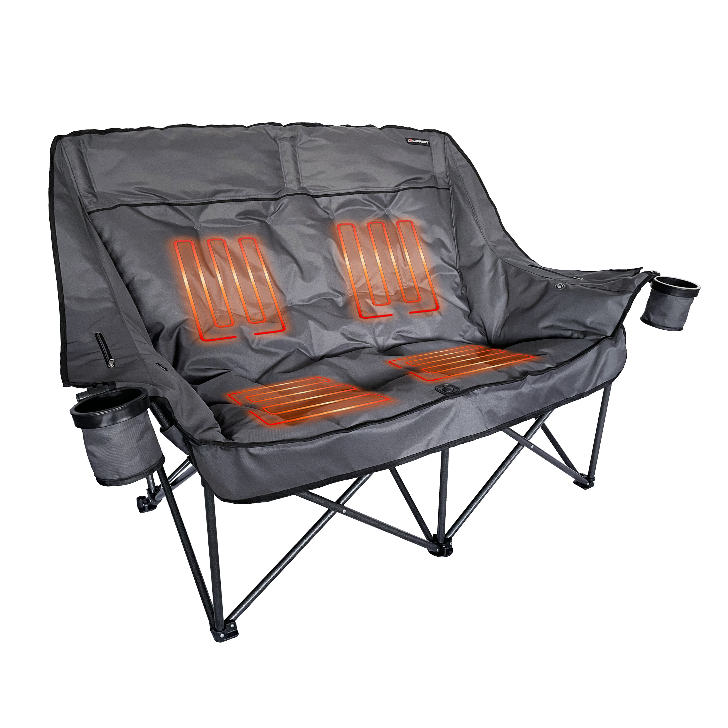 Lippert Big Bear Heated Folding Loveseat - Dark Grey #2024043335 thumbnail 0