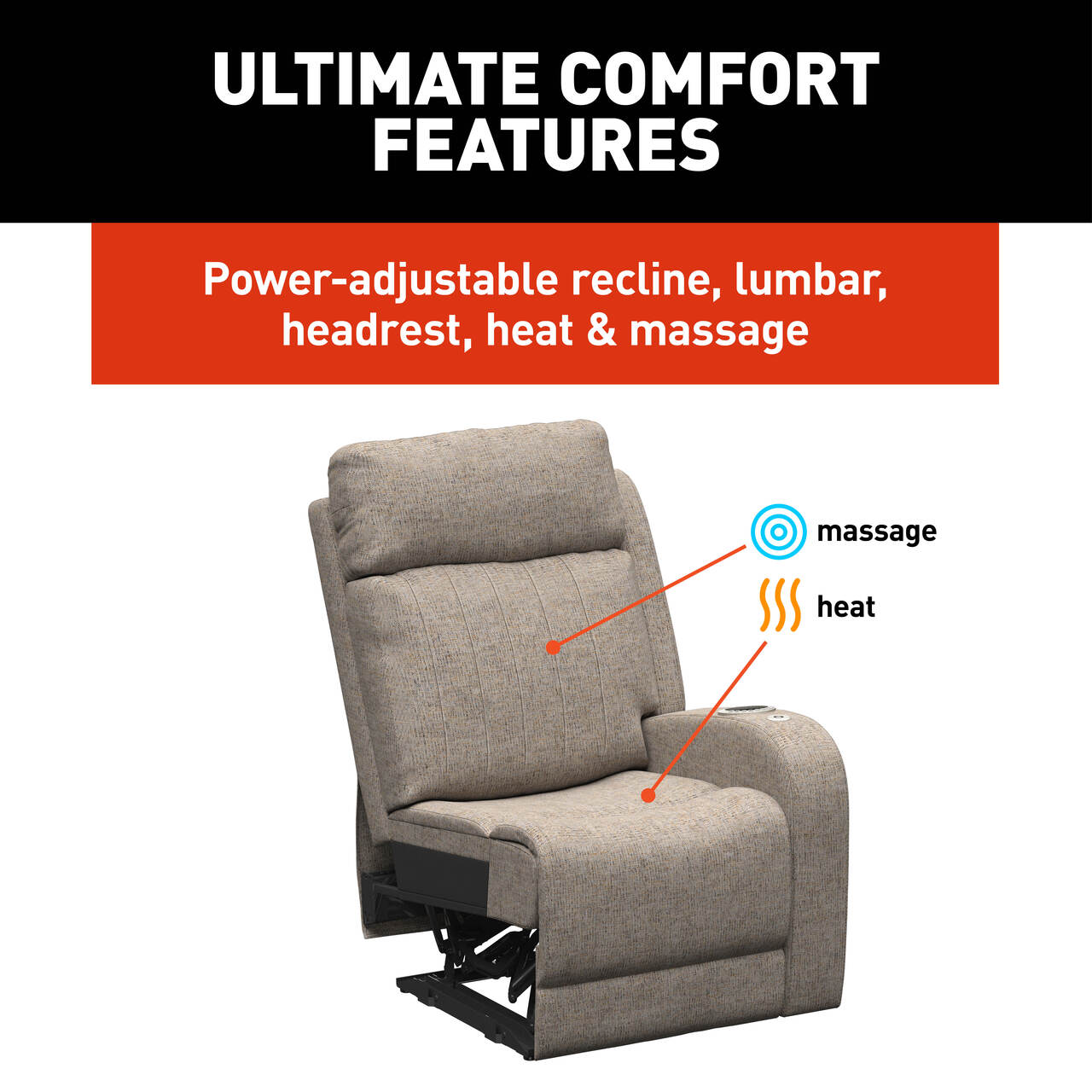 Thomas Payne Signature Thomas Payne® Signature Seismic Series RV Theater Seating Recliner - Left Arm, Dellmead #2024044205 thumbnail 5