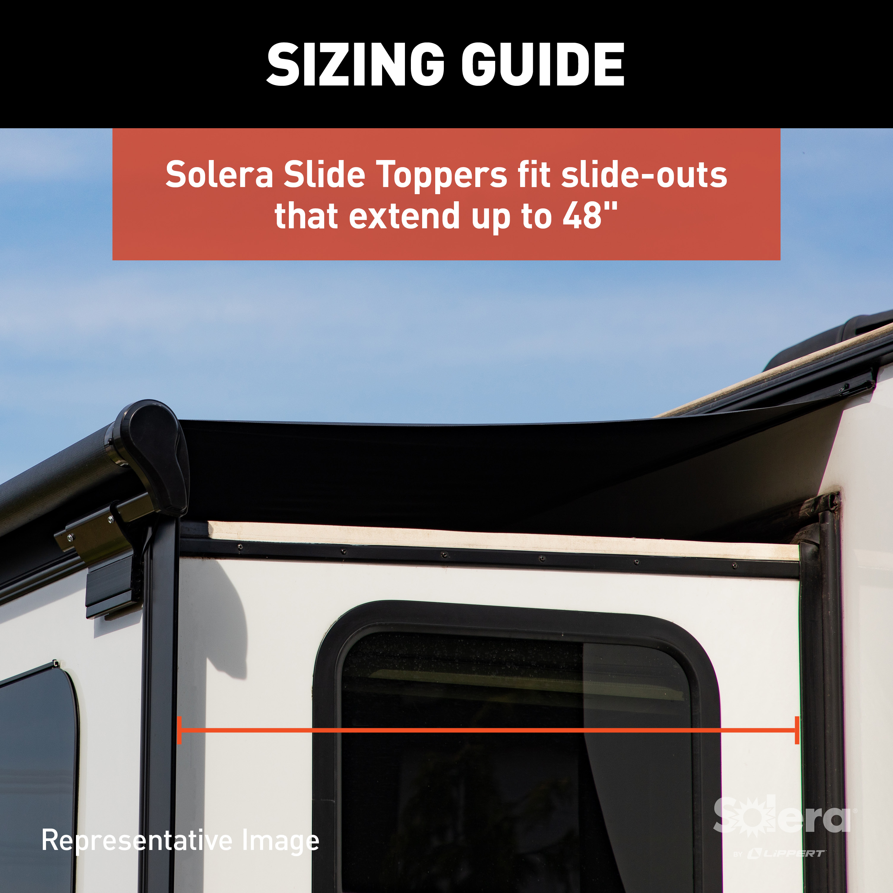 Solera 5000 Series Slide Topper Awning, White - 7'6" (7'1" Fabric) #V000163287 thumbnail 6