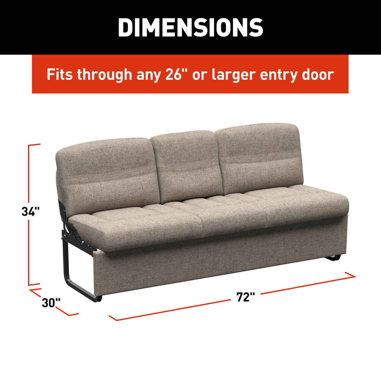 Thomas Payne Signature Thomas Payne® Signature RV Jackknife Sleeper Sofa - 72" Dellmead #2024044417 thumbnail 7