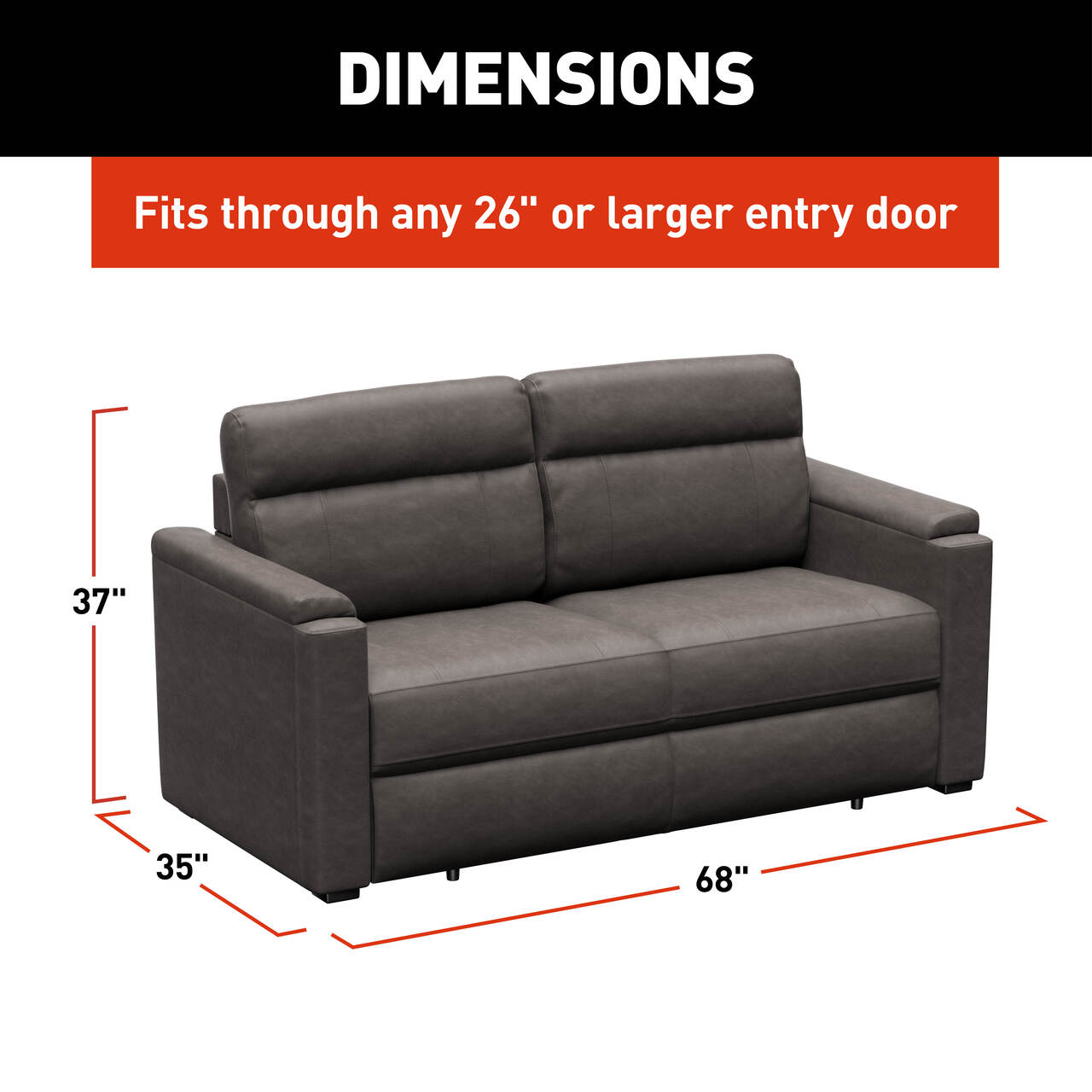 Thomas Payne Signature Thomas Payne® Signature Heritage Series RV Rest Easy Sleeper Sofa - 68" McCoy #2024044353 thumbnail 5