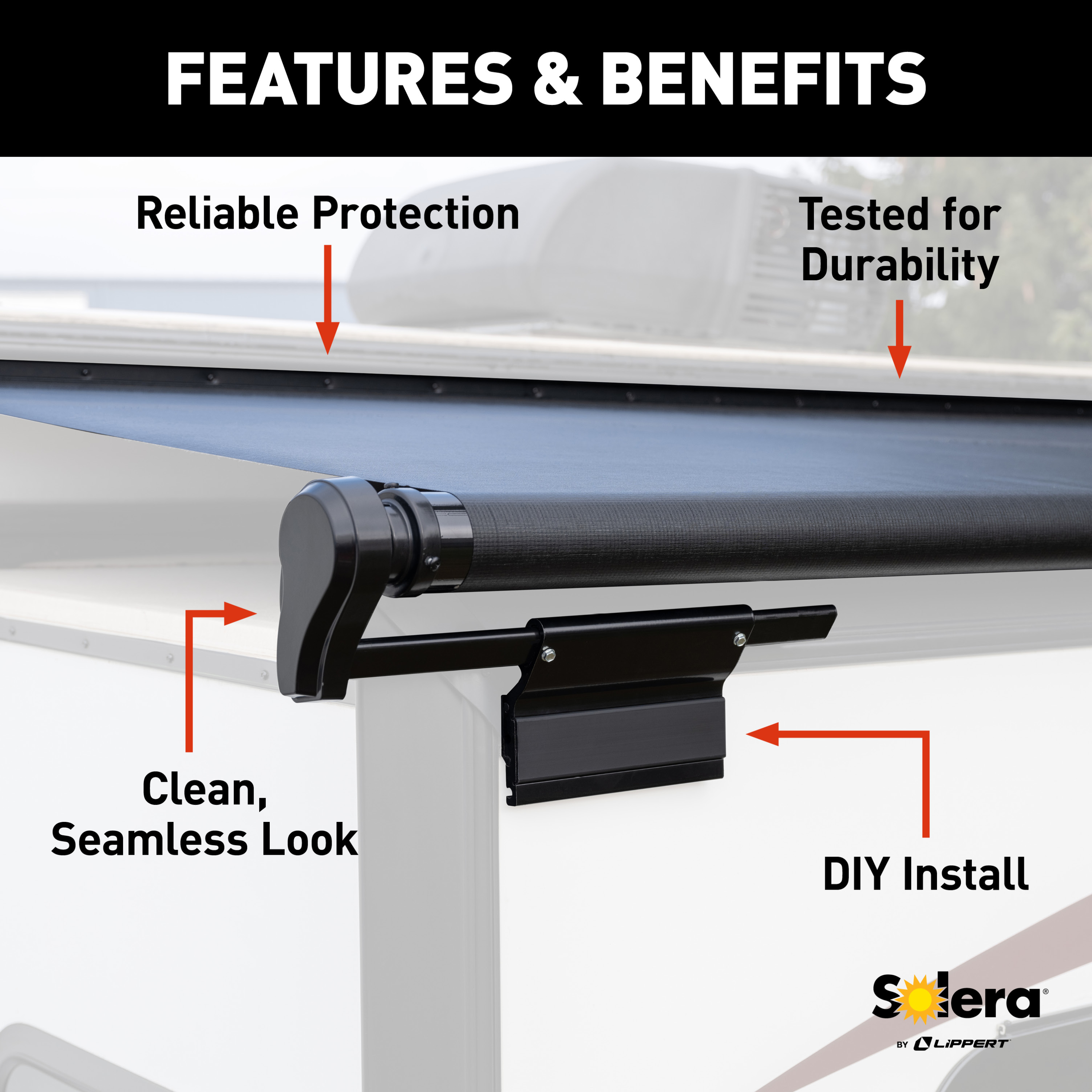 Solera 5000 Series Slide Topper Awning, White - 7' (6'7" Fabric) #V000163285 thumbnail 1