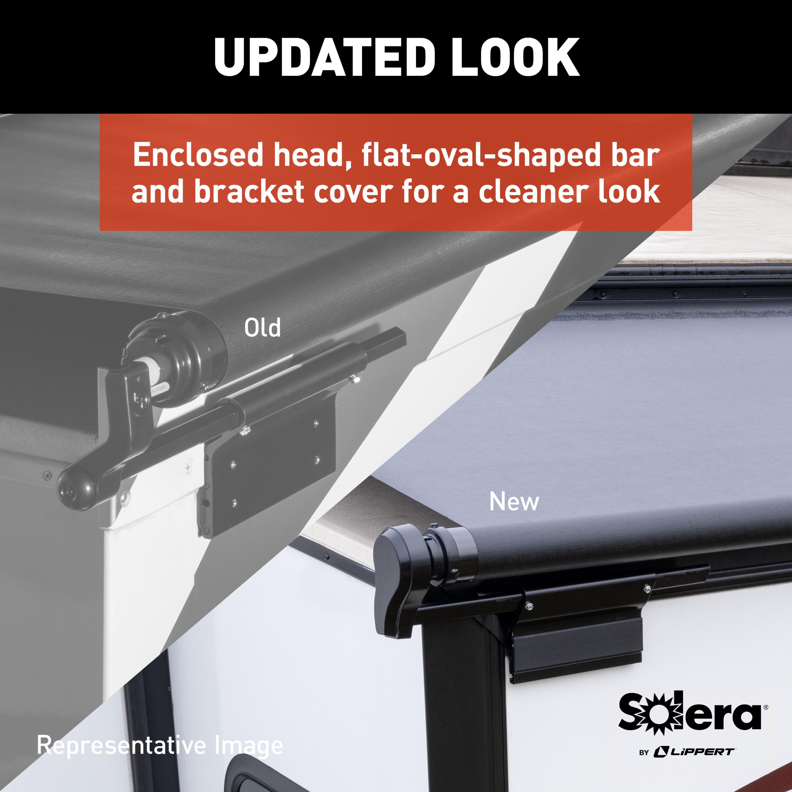 Solera 5000 Series Slide Topper Awning, White - 7' (6'7" Fabric) #V000163285 thumbnail 3