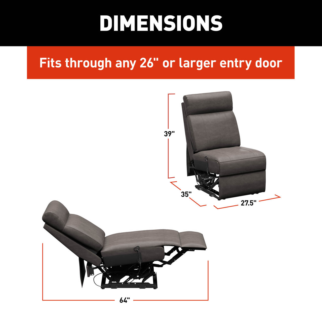 Thomas Payne Signature Thomas Payne® Signature Heritage Series RV Theater Seating Recliner - Armless, McCoy #2024044110 thumbnail 7