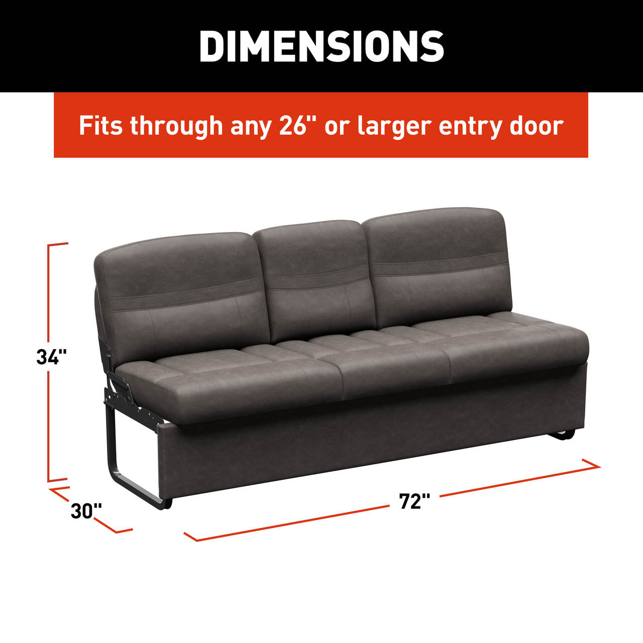 Thomas Payne Signature Thomas Payne® Signature RV Jackknife Sleeper Sofa - 72" McCoy #2024044414 thumbnail 7