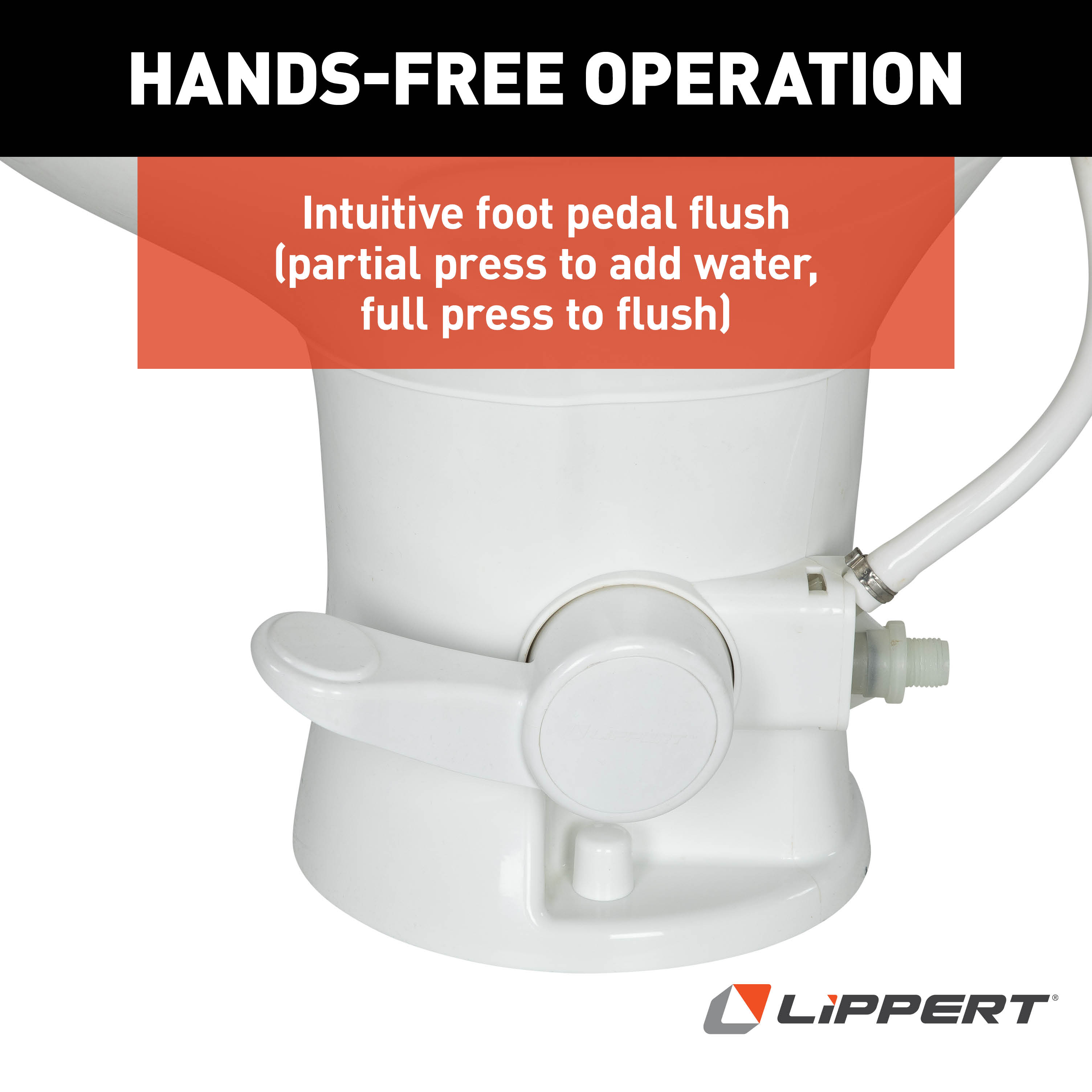 Lippert Flow Max RV Toilet - White Round Plastic Bowl #2024030310 thumbnail 6