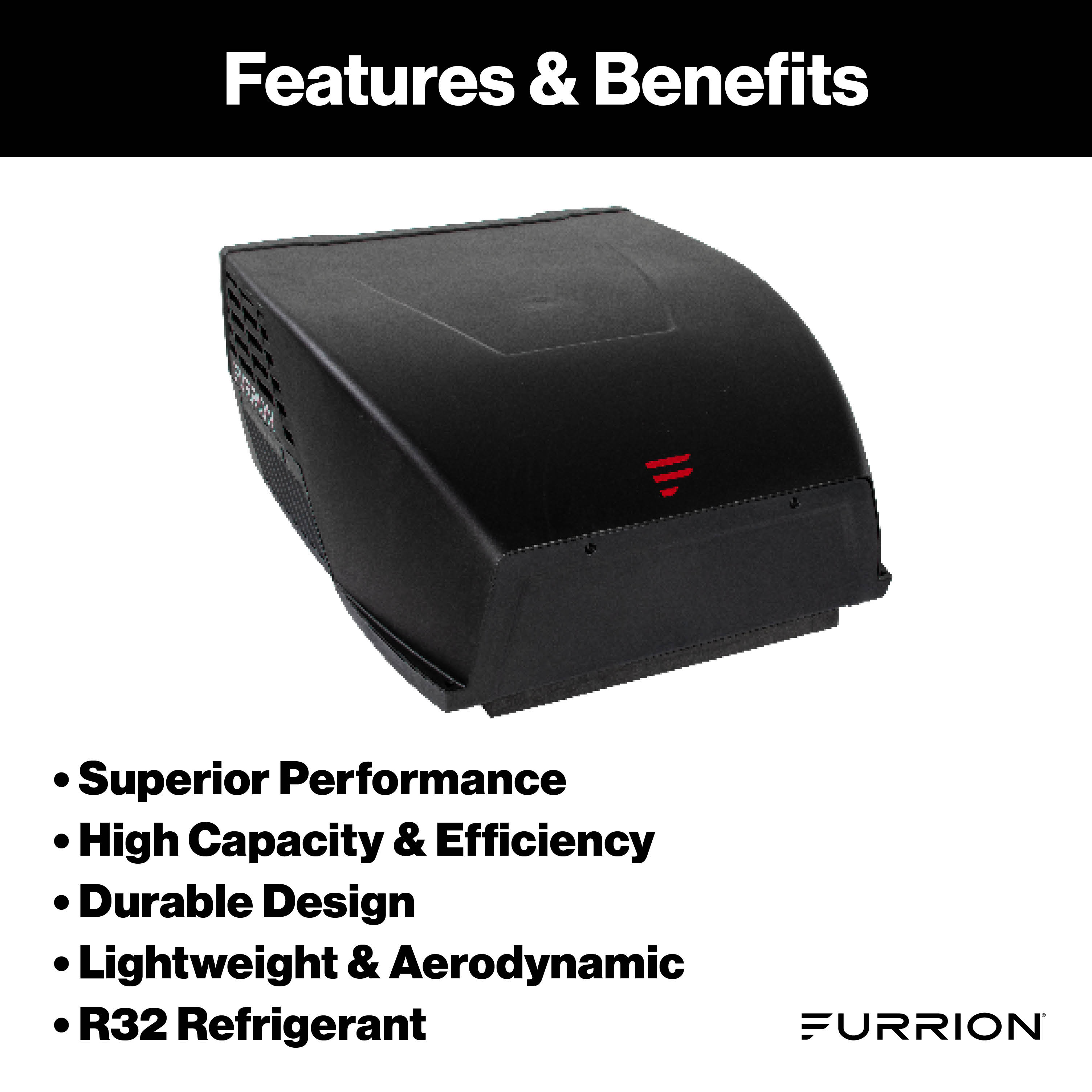 Furrion Chill® HE RV Roof Air Conditioner (R32) - 15K BTU, Black #2024042639 thumbnail 2