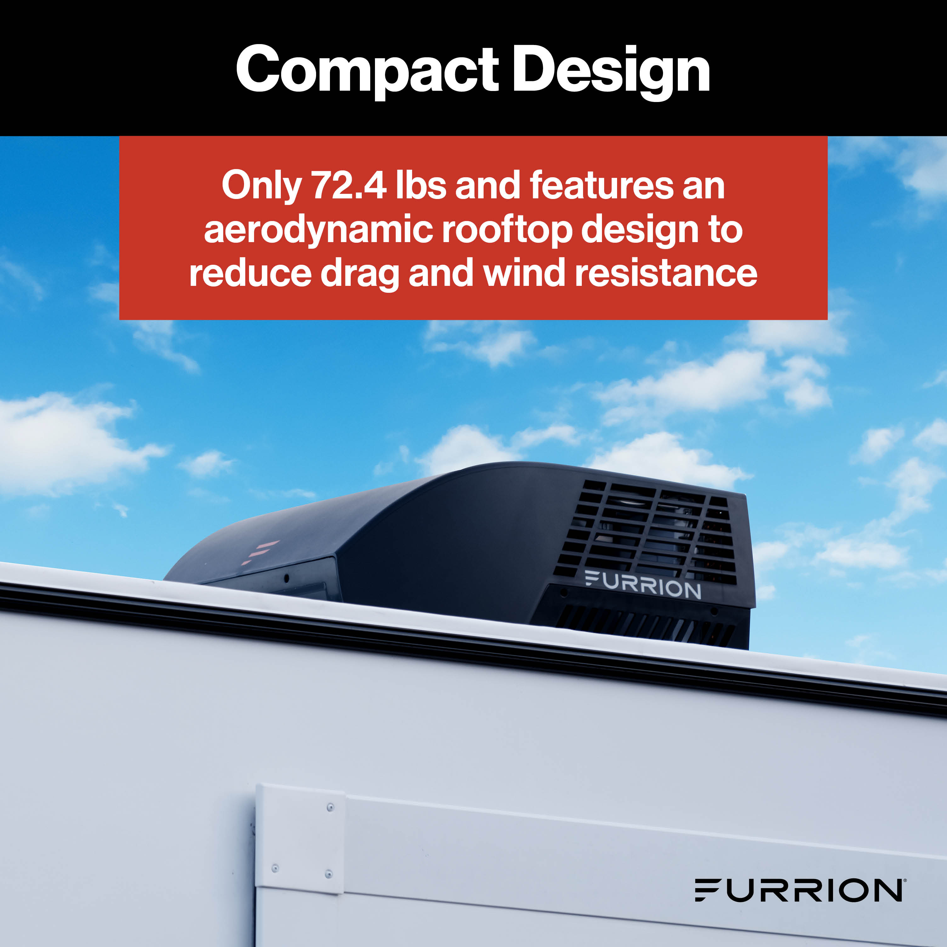 Furrion Chill® Cube Variable Speed RV Rooftop Air Conditioner (R32) - 18K BTU, Black, Ducted #2024039646 thumbnail 6