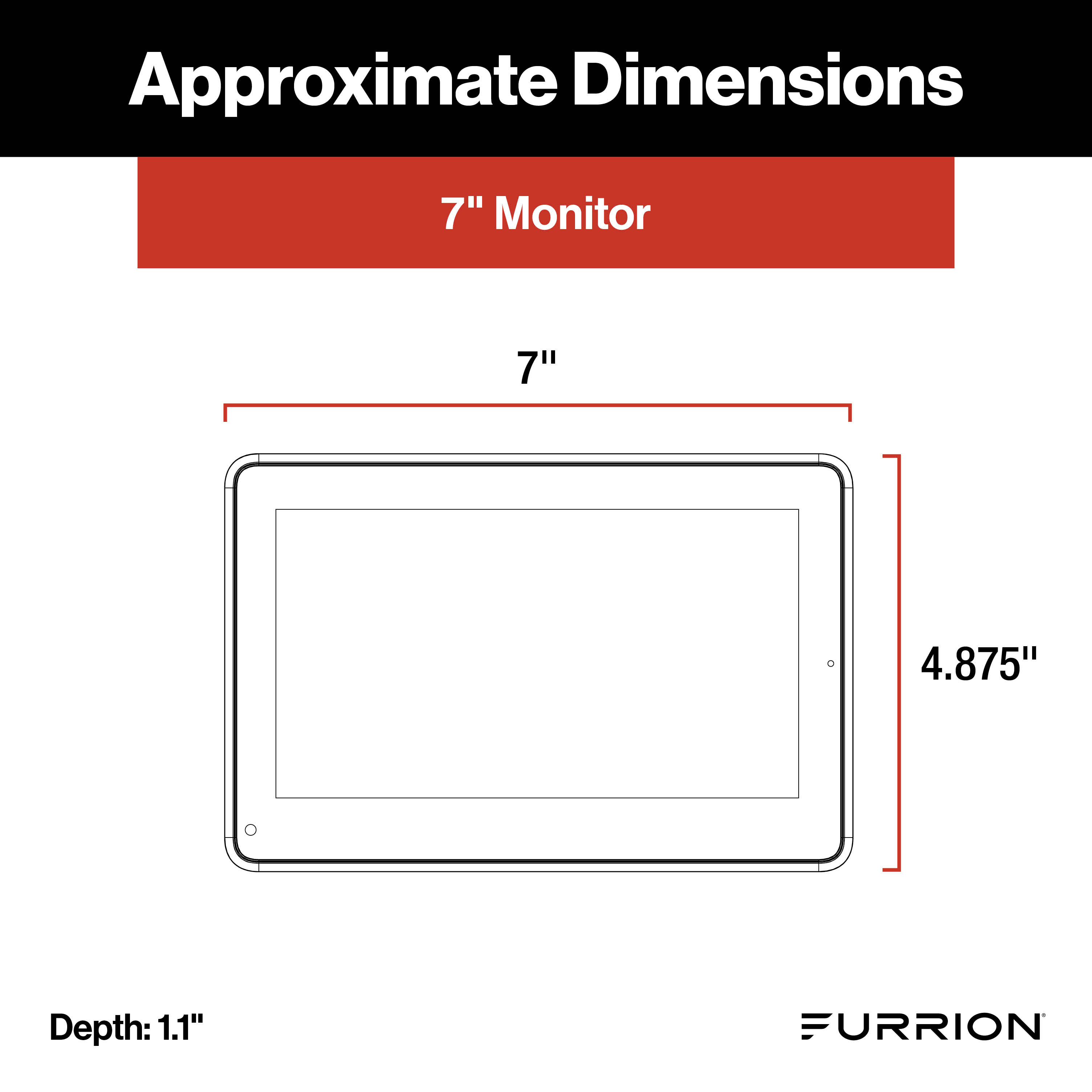 Furrion Vision S®+ RV Observation System - 7" Monitor, Side Cameras with LED Marker Lights, Sharkfin Camera, Rear Camera with LED Marker Light #2021124366 thumbnail 1