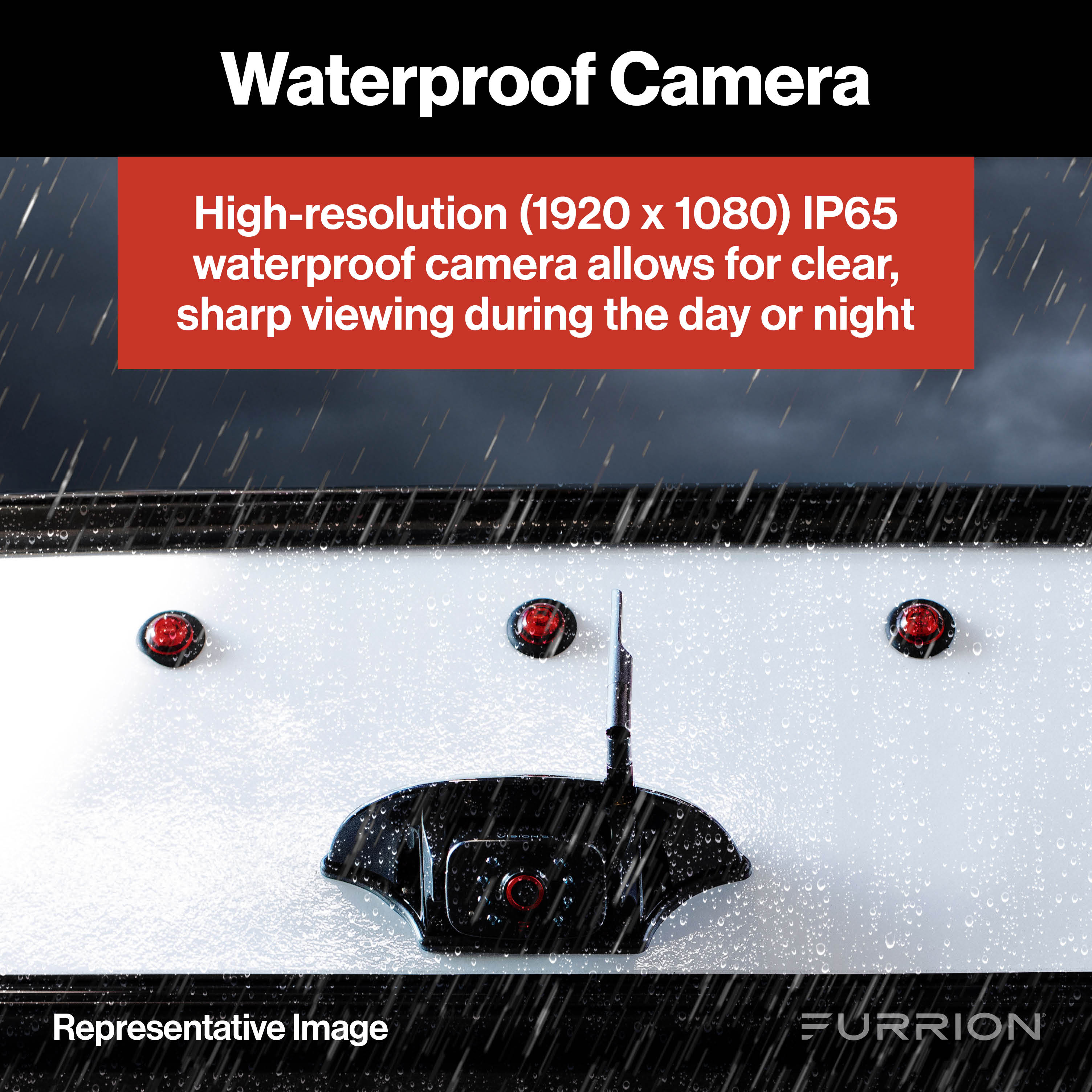 Furrion Vision S®+ RV Observation System - 7" Monitor, Side Cameras with LED Marker Lights, Sharkfin Camera, Rear Camera with LED Marker Light #2021124366 thumbnail 7
