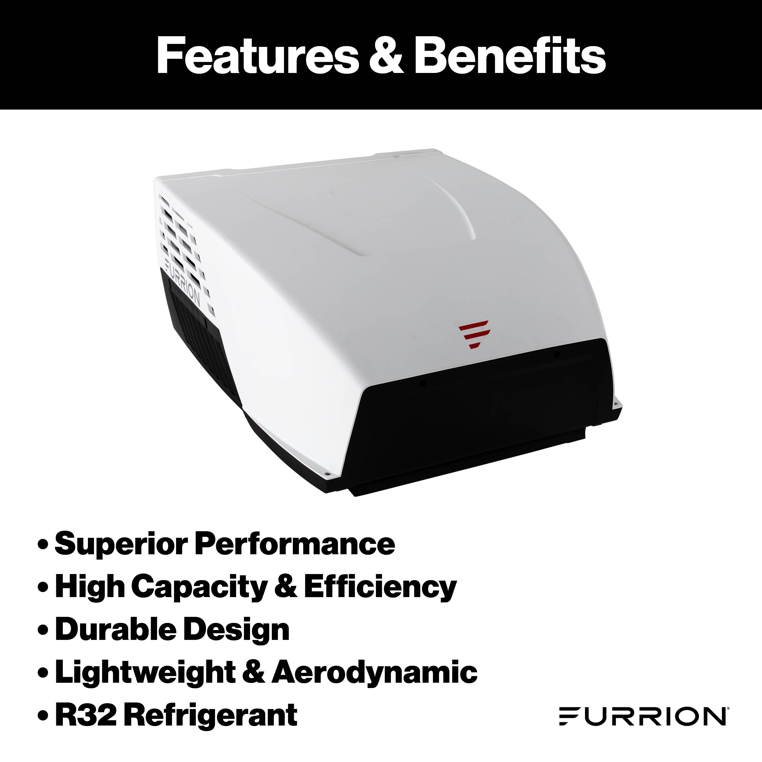 Furrion Chill® HE RV Roof Air Conditioner (R32) - 13.5K BTU, White #2024042635 thumbnail 2