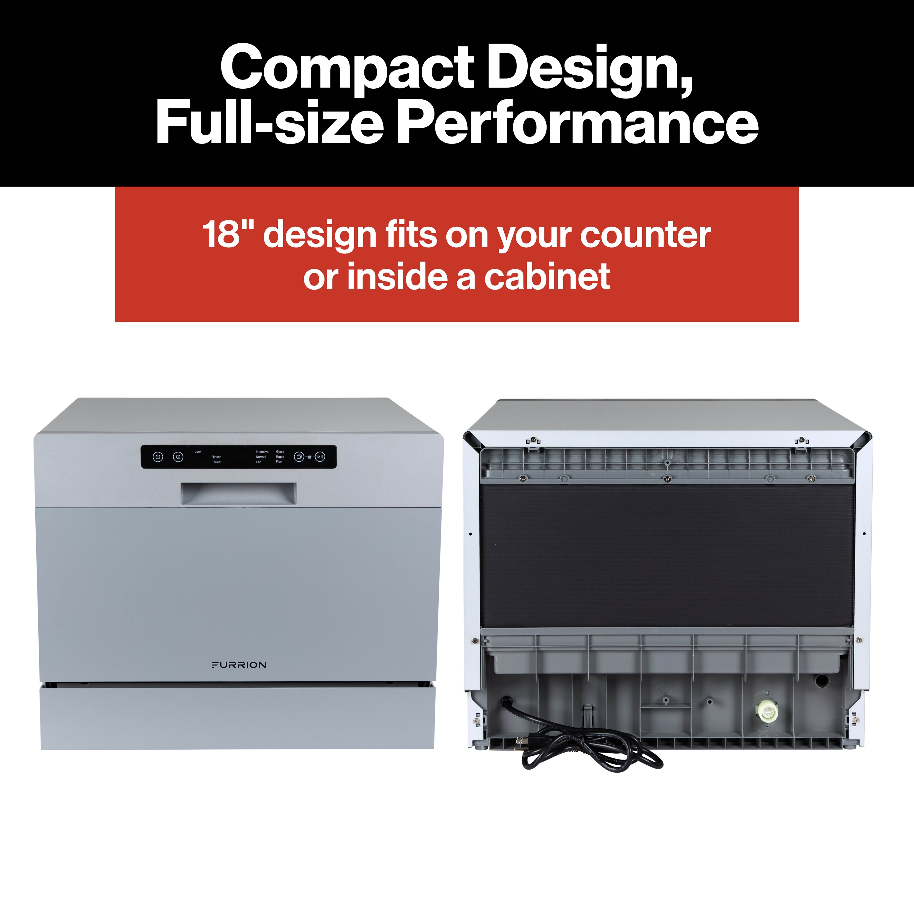 Furrion RV Countertop Dishwasher - 18" Silver #2024038280 thumbnail 2