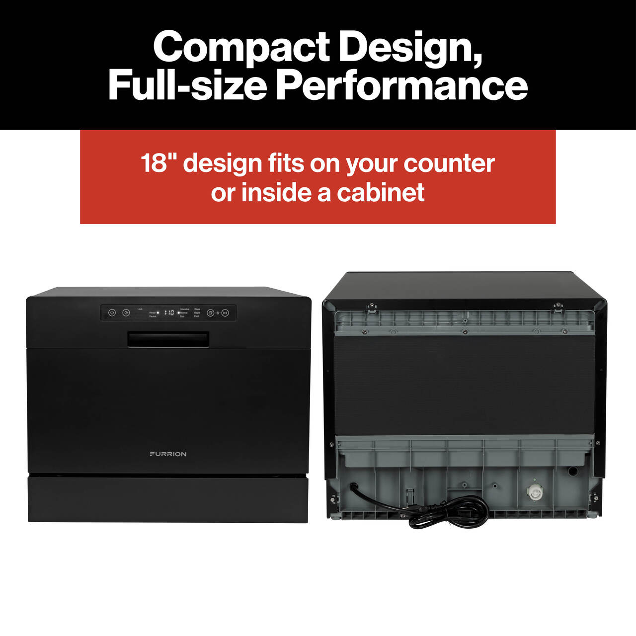 Furrion RV Countertop Dishwasher - 18" Black #2025015588 thumbnail 2