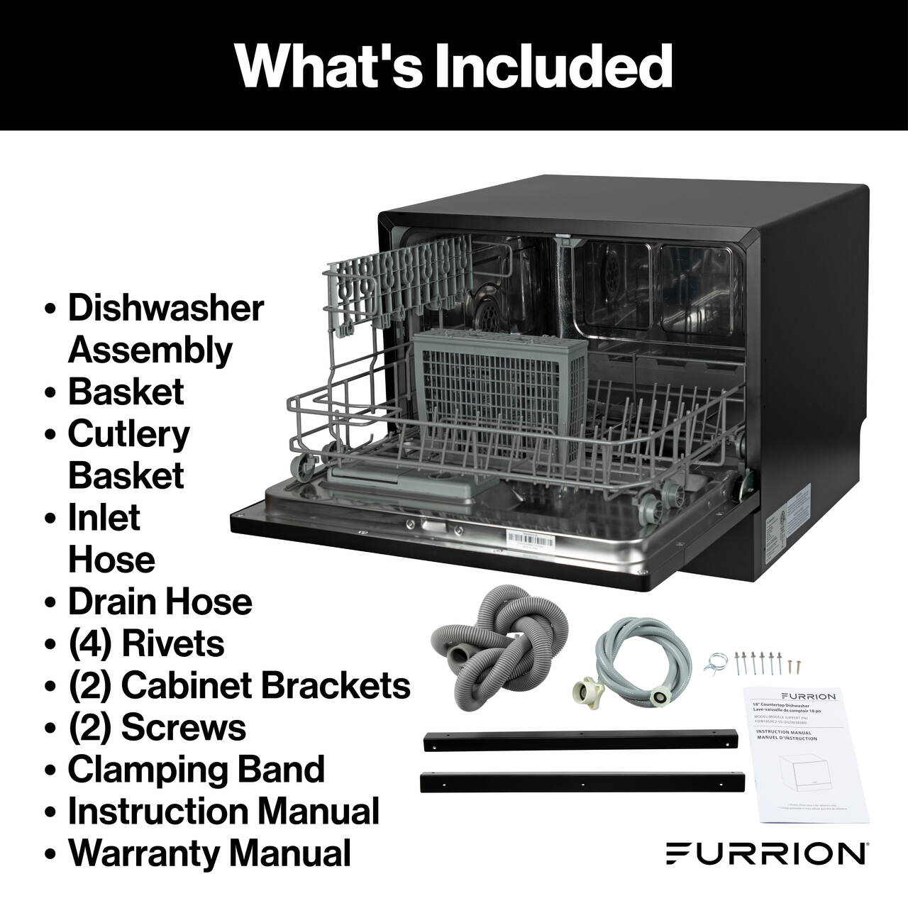 Furrion RV Countertop Dishwasher - 18" Black #2025015588 thumbnail 8