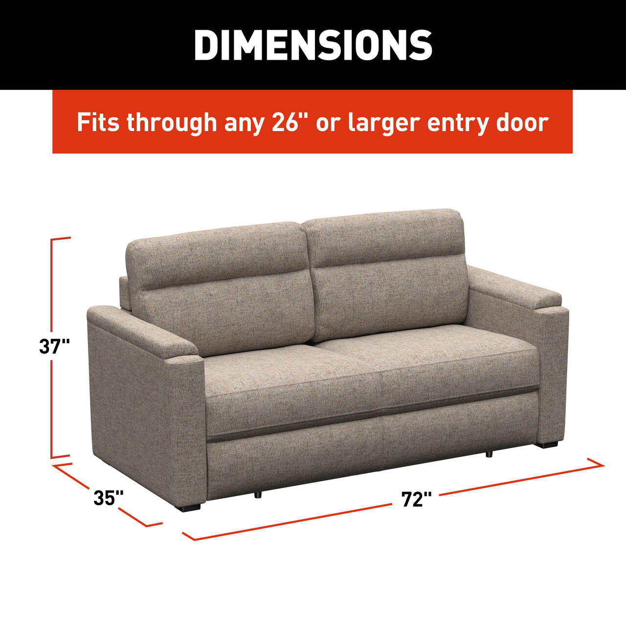 Thomas Payne Signature Thomas Payne® Signature Heritage Series RV Rest Easy Sleeper Sofa - 72" Dellmead #2024044359 thumbnail 5