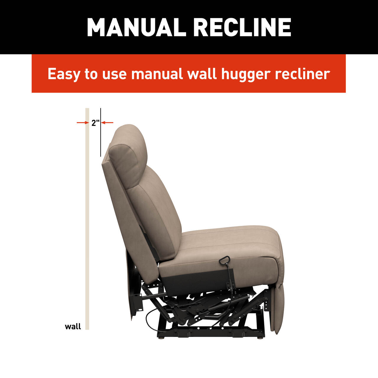 Thomas Payne Signature Thomas Payne® Signature Heritage Series RV Theater Seating Recliner - Armless, Driftwood #2024044099 thumbnail 5