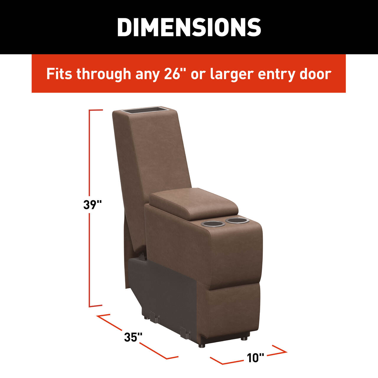 Thomas Payne Signature Thomas Payne® Signature Heritage Series RV Theater Seating Center Console - 10", Satula #2024044093 thumbnail 7