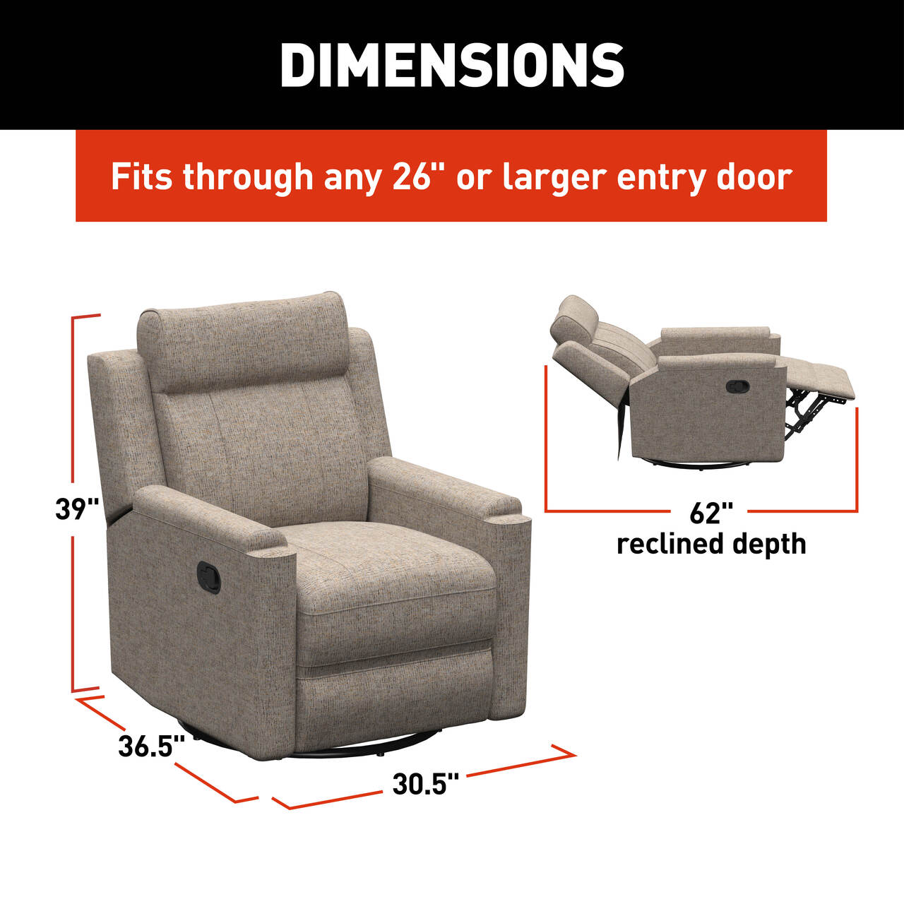 Thomas Payne Signature Thomas Payne® Signature RV Swivel Glide Recliner - Dellmead #2024044211 thumbnail 7