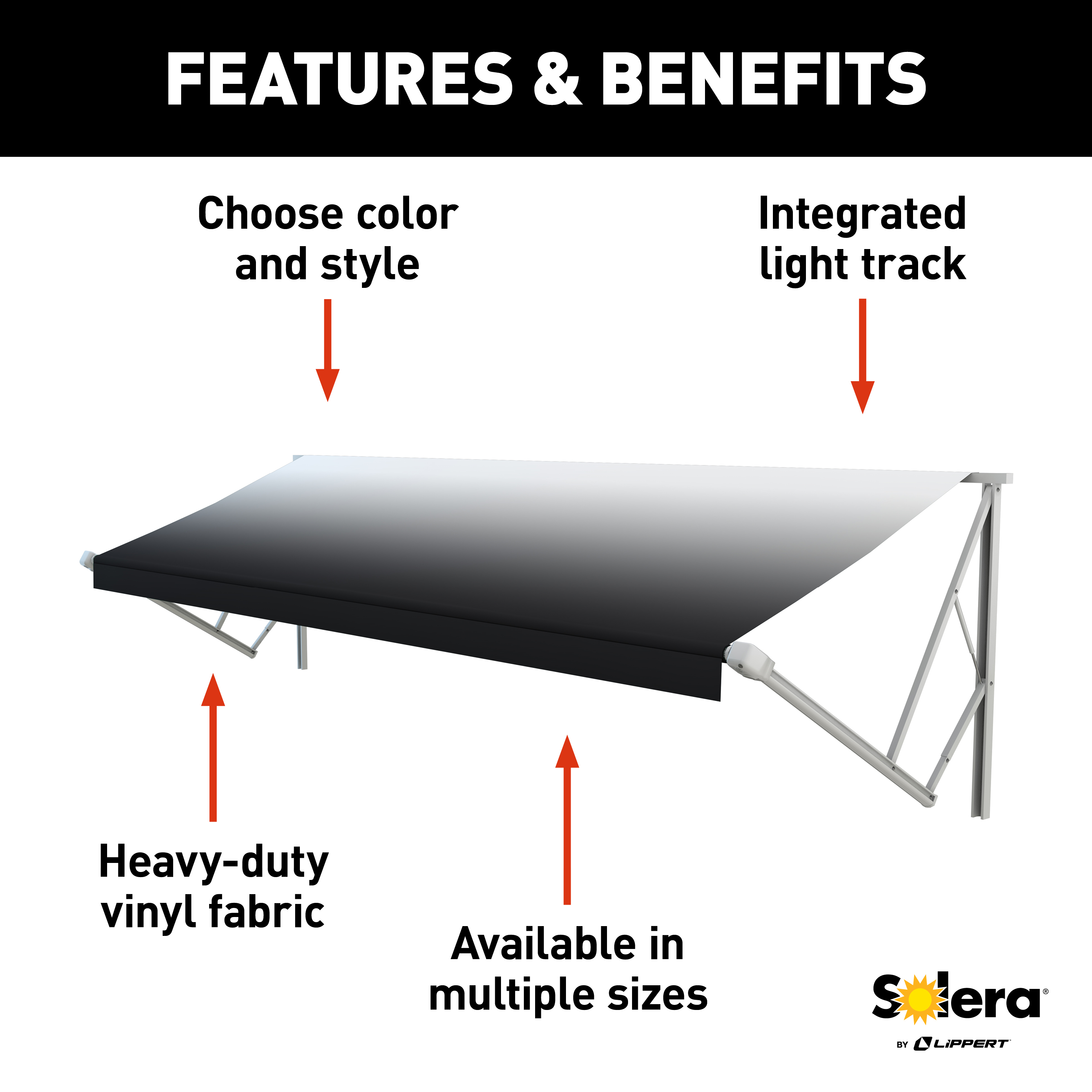 Solera 16' Power & Hybrid Awning Roller Assembly - White Fade #V000211492 thumbnail 1