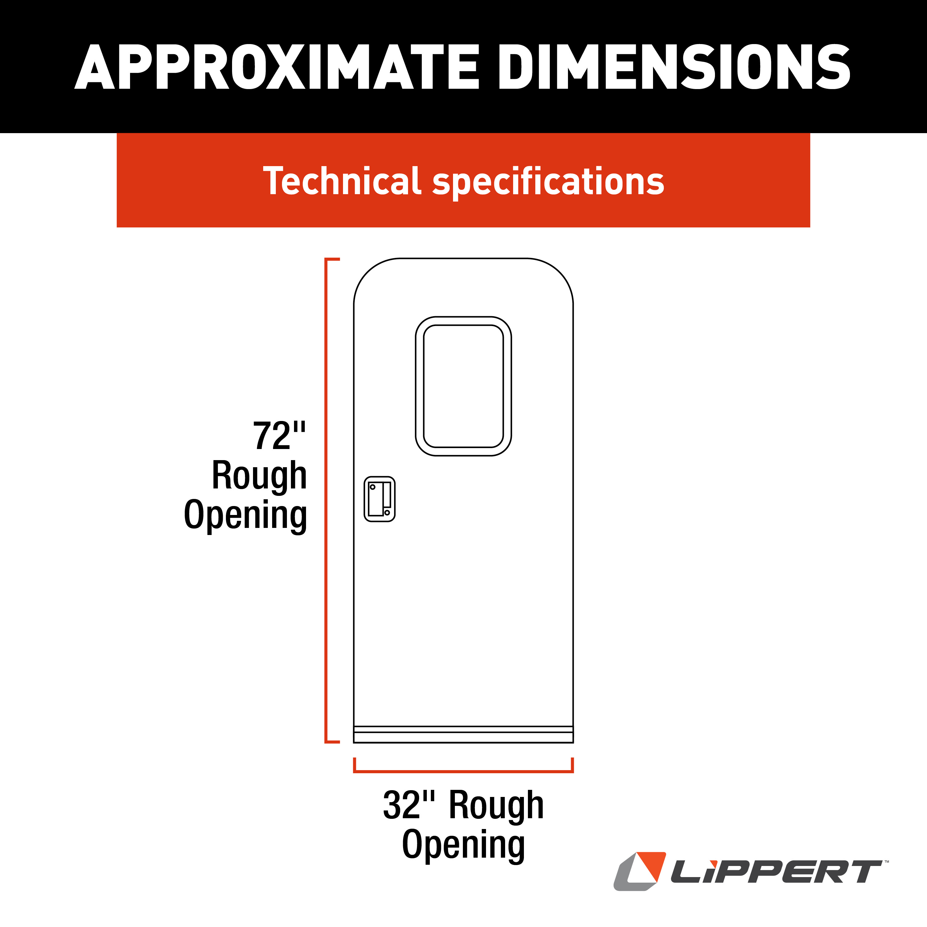 Lippert Right Hinge RV Radius Entry Door with Screen Door - 32" x 72" (Polar White, White Window Frame) #V000381473 thumbnail 2