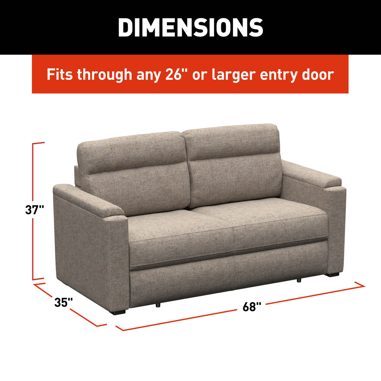 Thomas Payne Signature Thomas Payne® Signature Heritage Series RV Rest Easy Sleeper Sofa - 68" Dellmead #2024044355 thumbnail 5