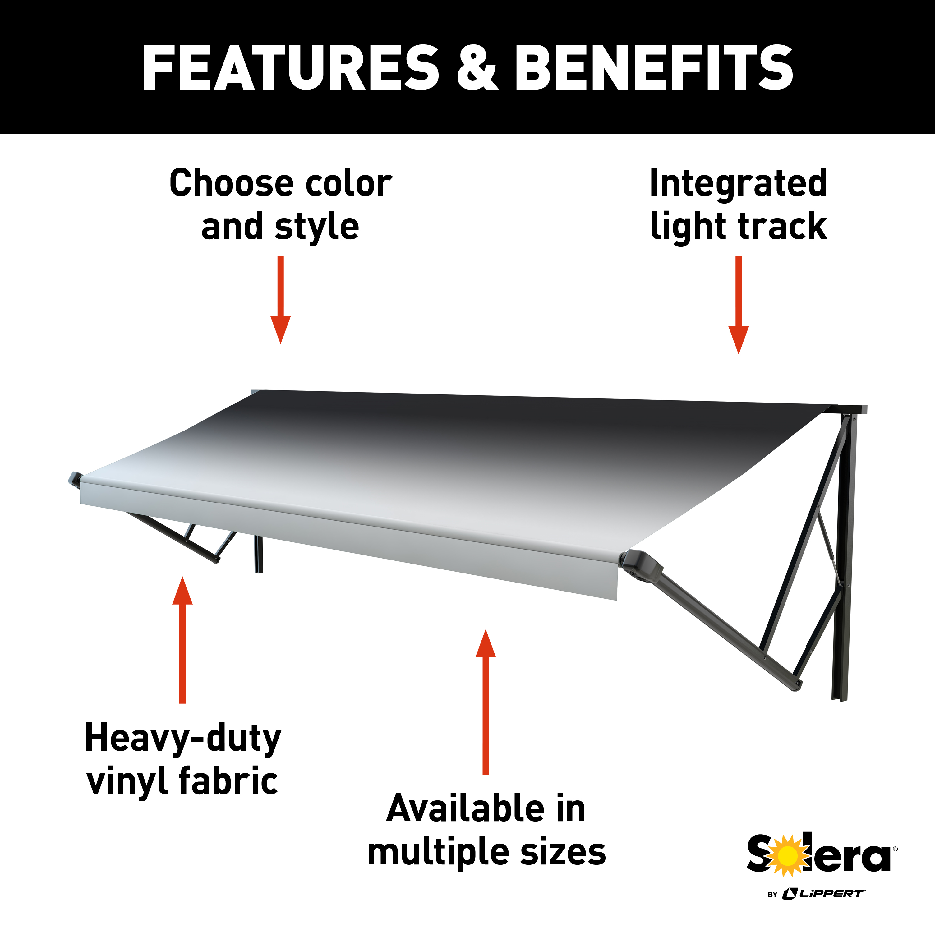 Solera 11' Power & Hybrid Awning Roller Assembly - Black Fade #V000211452 thumbnail 1