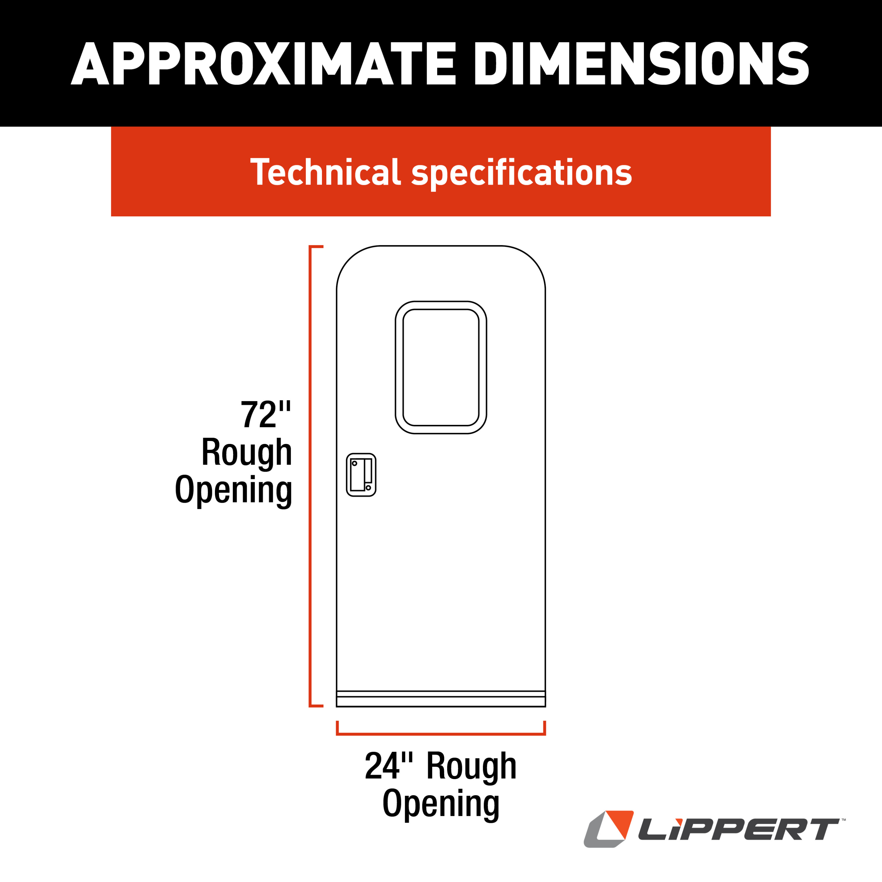 Lippert Right Hinge RV Radius Entry Door with Screen Door - 24" X 72" (Polar White, White Window Frame) #V000381467 thumbnail 2