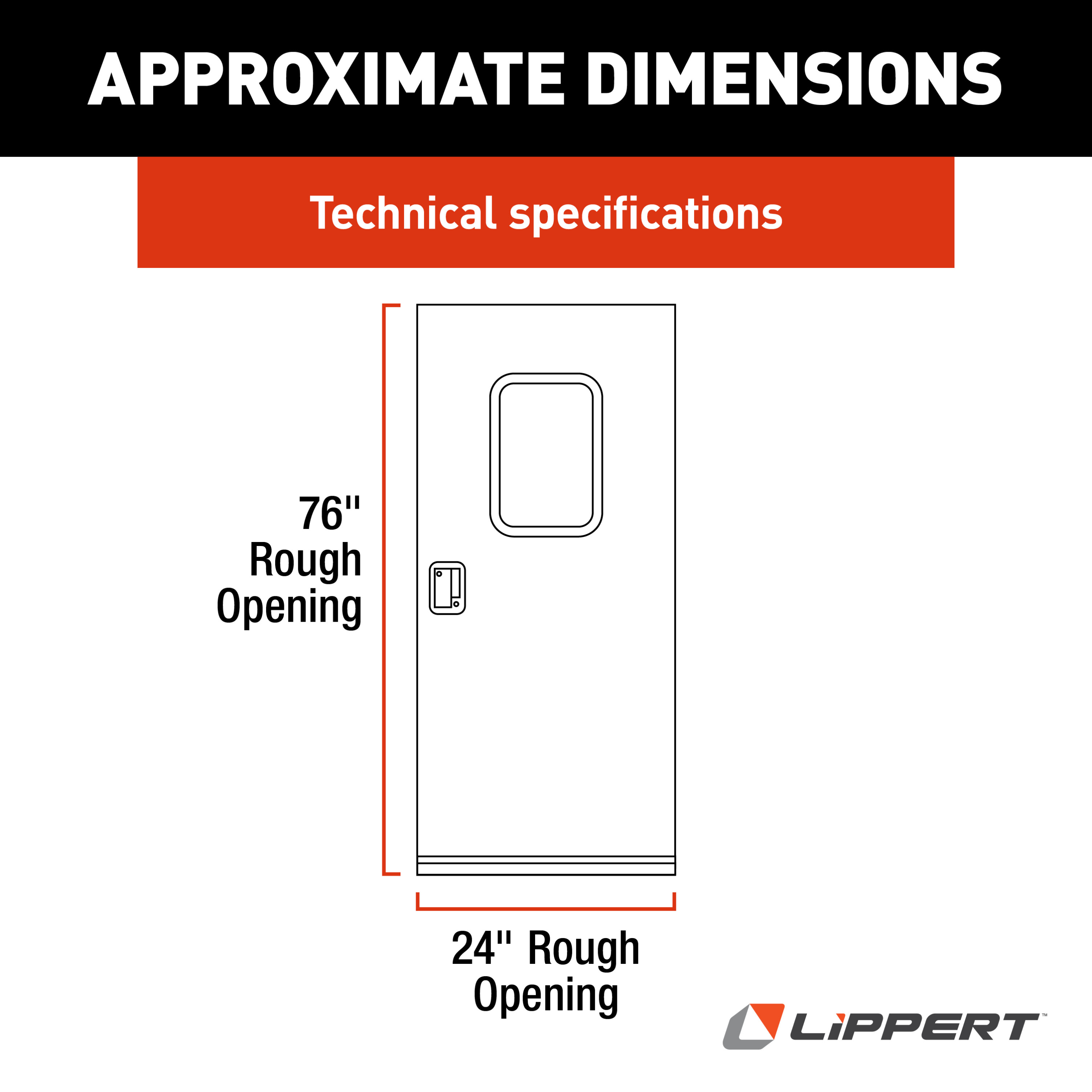 Lippert Right Hinge RV Square Entry Door with Screen Door - 24" x 76" (Polar White) #V000042625 thumbnail 2