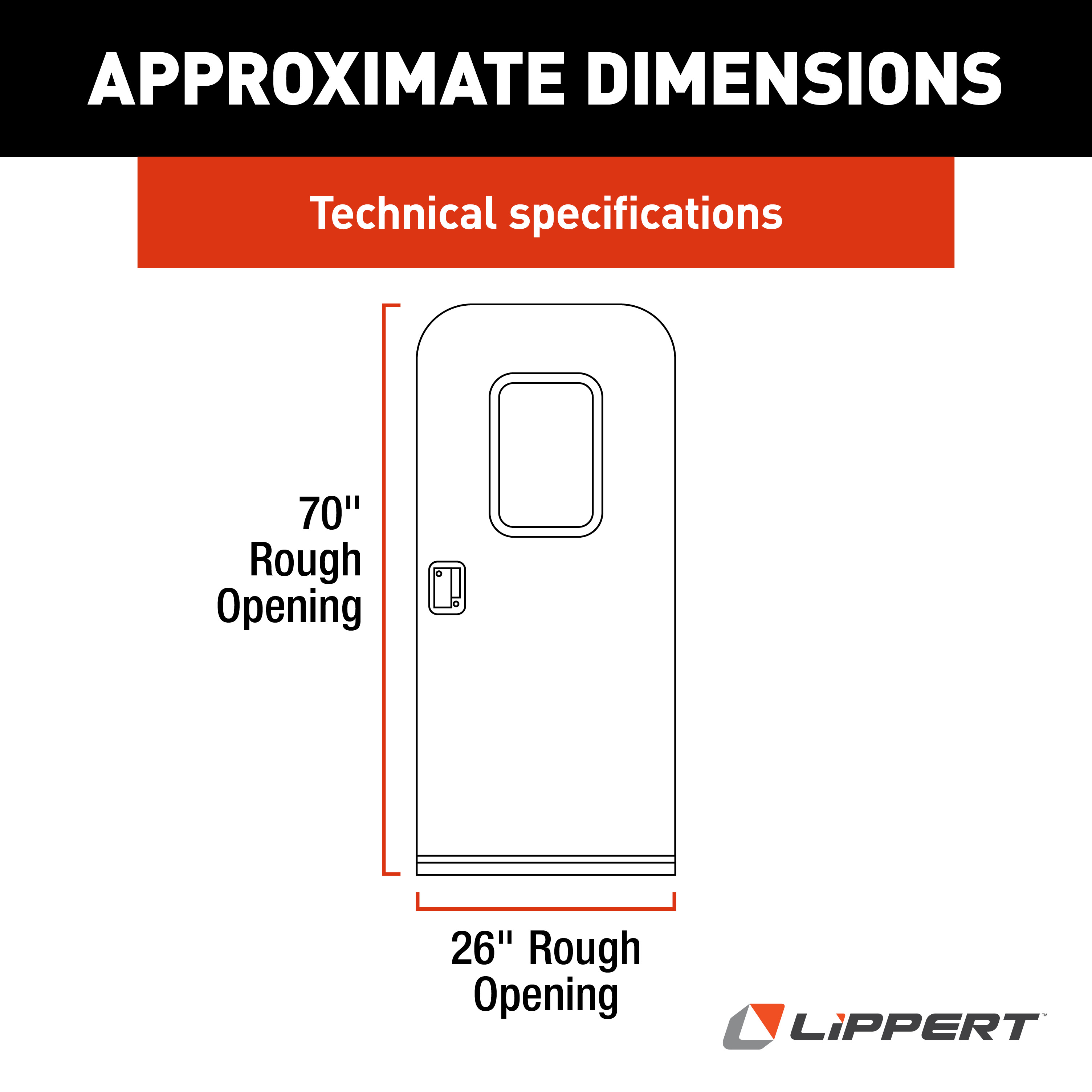 Lippert Right Hinge RV Radius Entry Door with Screen Door - 26" x 70" (Polar White, White Window Frame) #V000381469 thumbnail 2