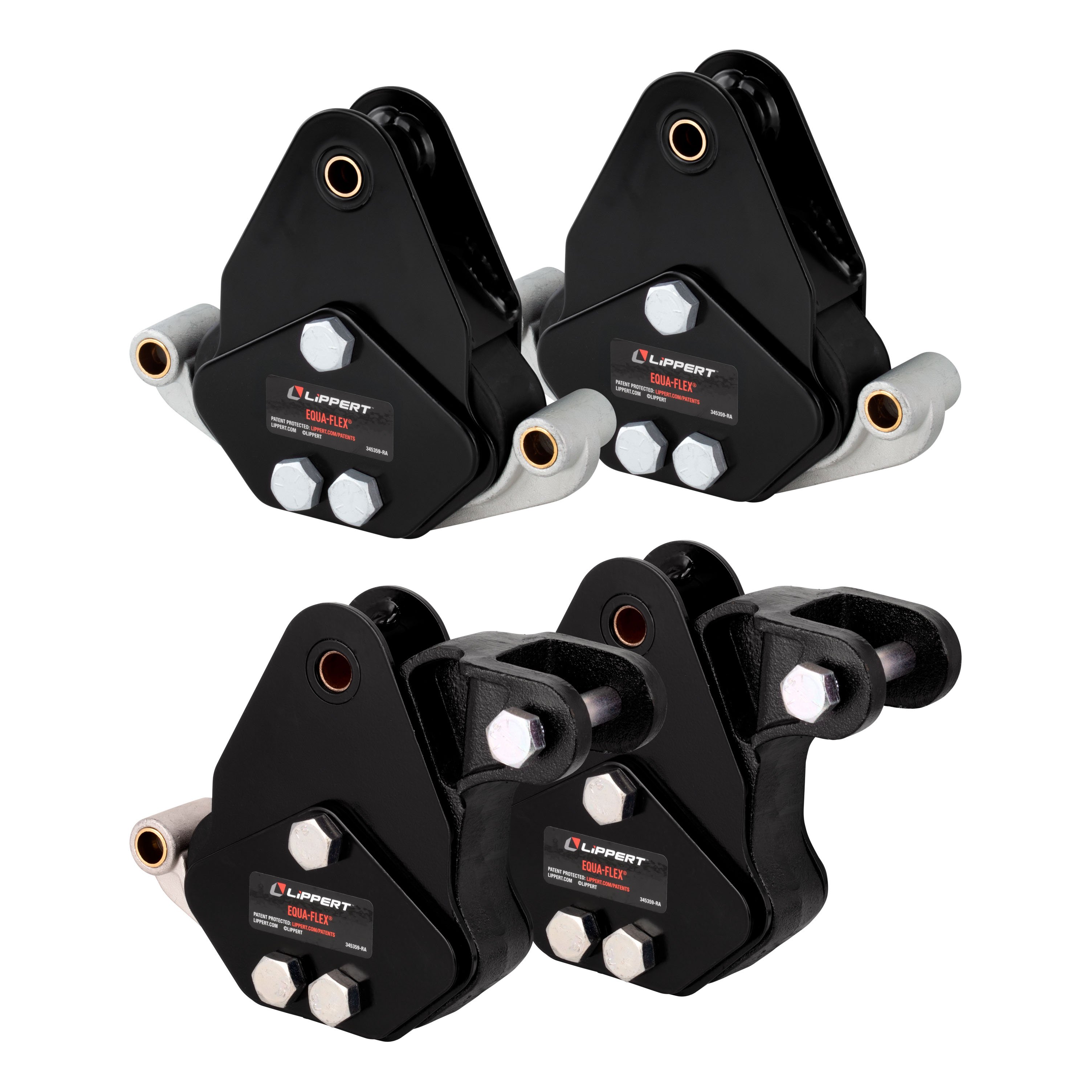 Lippert 2024115101 Equa-Flex Rubberized Equalizer Short Triple Axle Kit for 5,000-8,000-lb. Axles (Two Pairs) thumbnail 1
